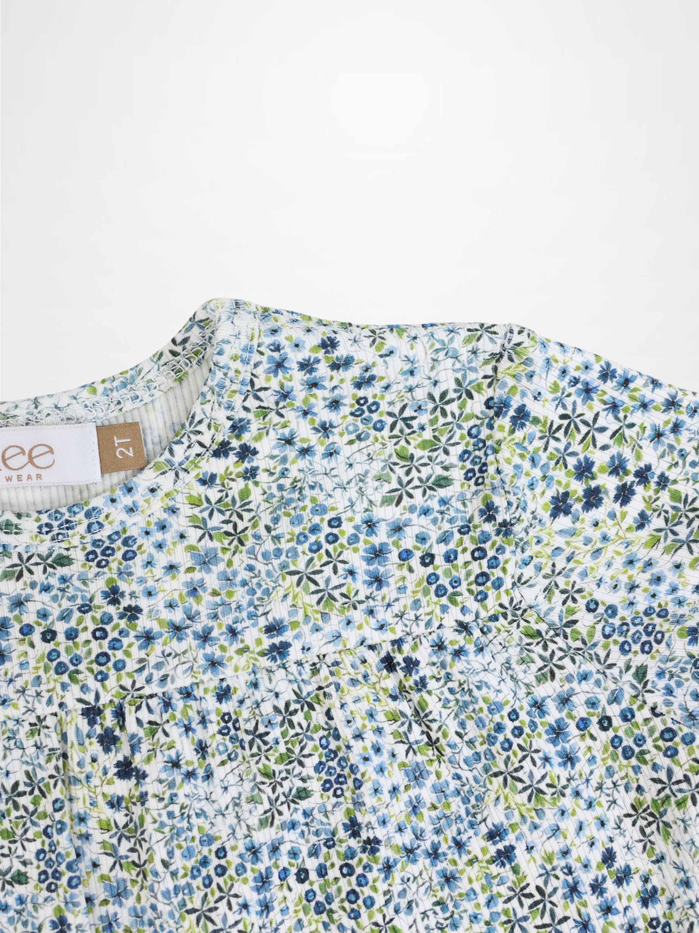 Blue Floral Robe - Short Sleeve
