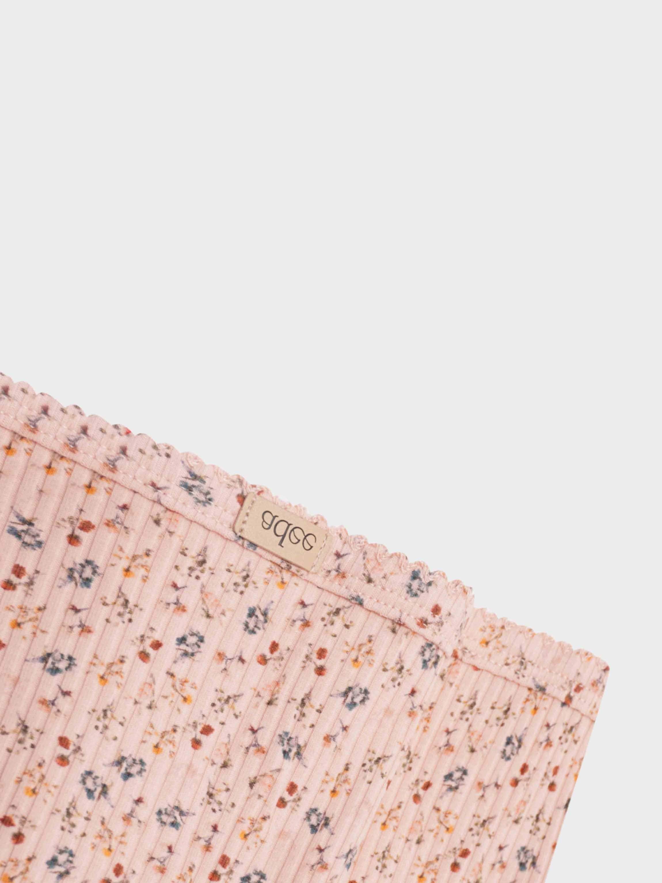 Light pink floral baby blanket