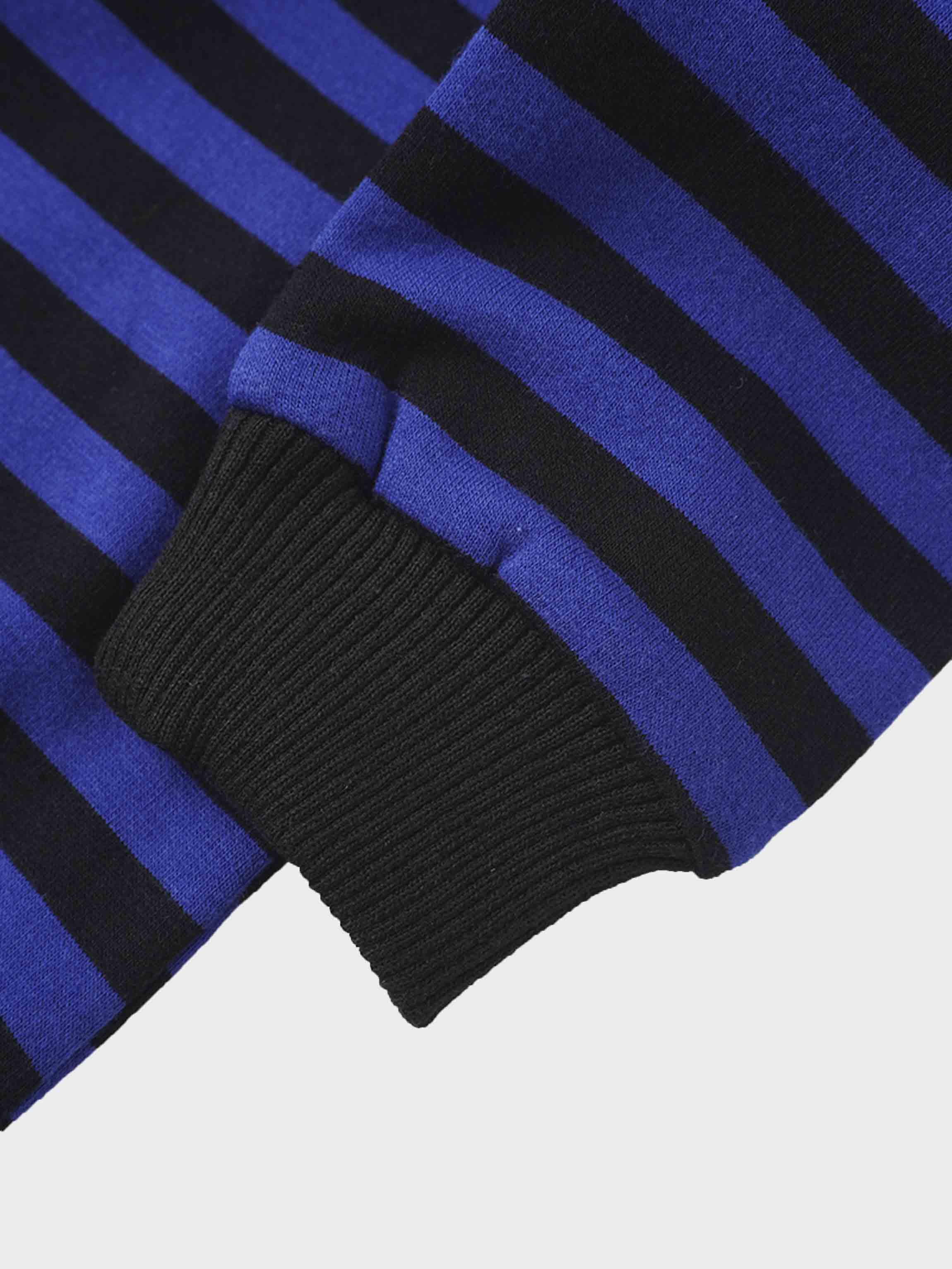 Striped Sweatshirt - Blue & Black