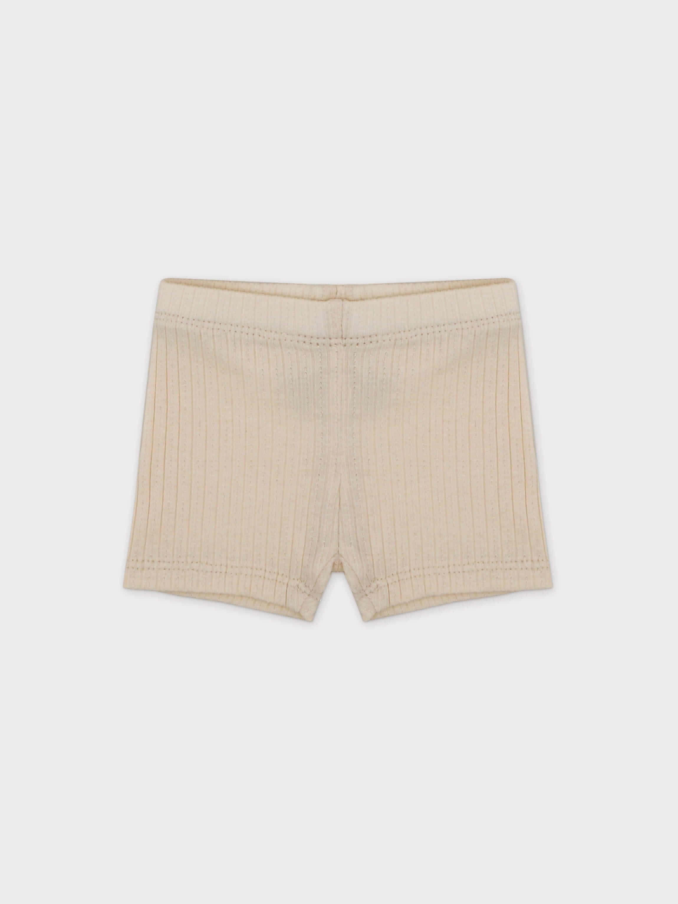 Pointelle V-Neck Short Set-Ivory