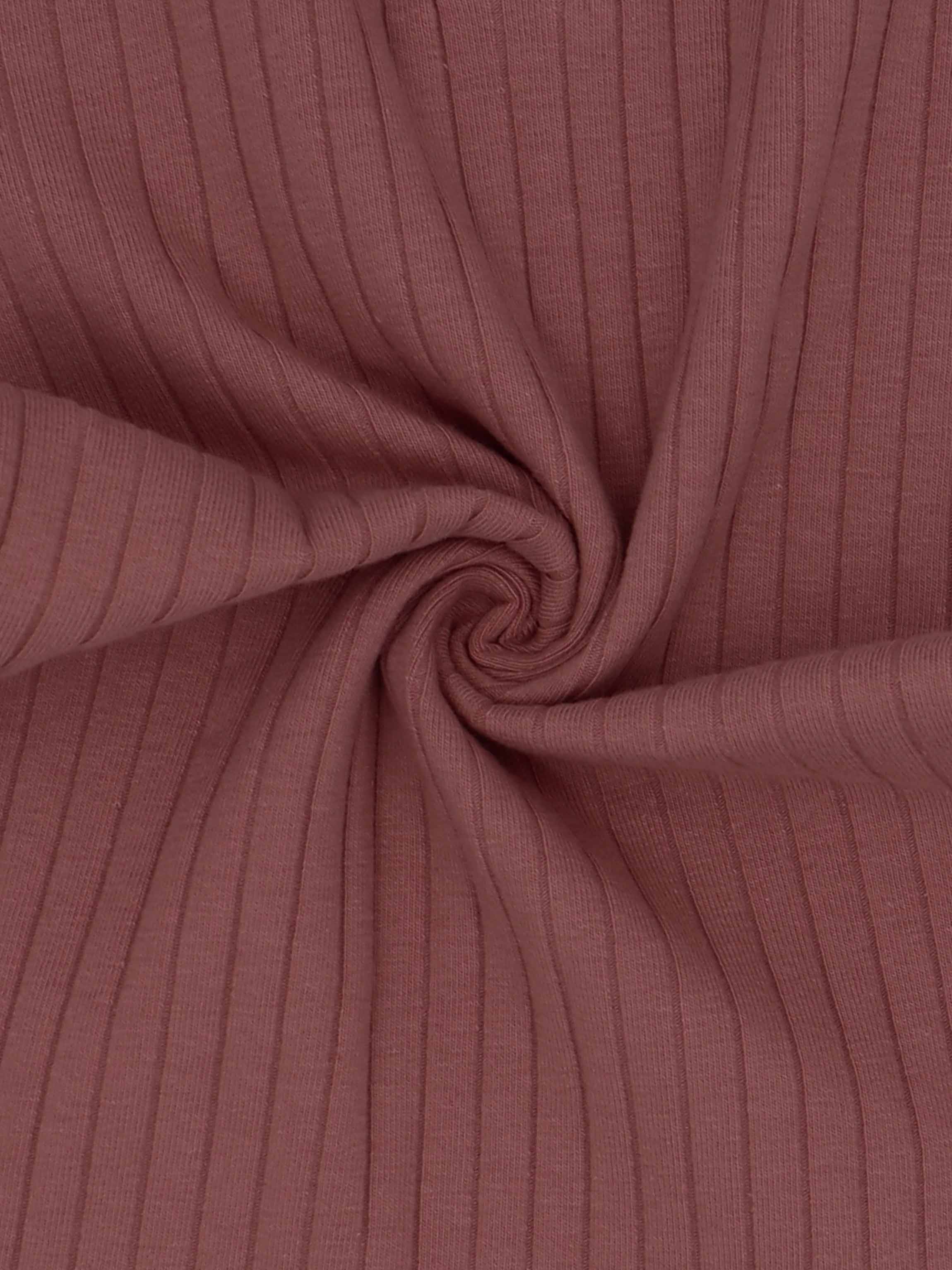 One Snap Henley 3/4 Sleeve Shirt & Skirt-Mauve