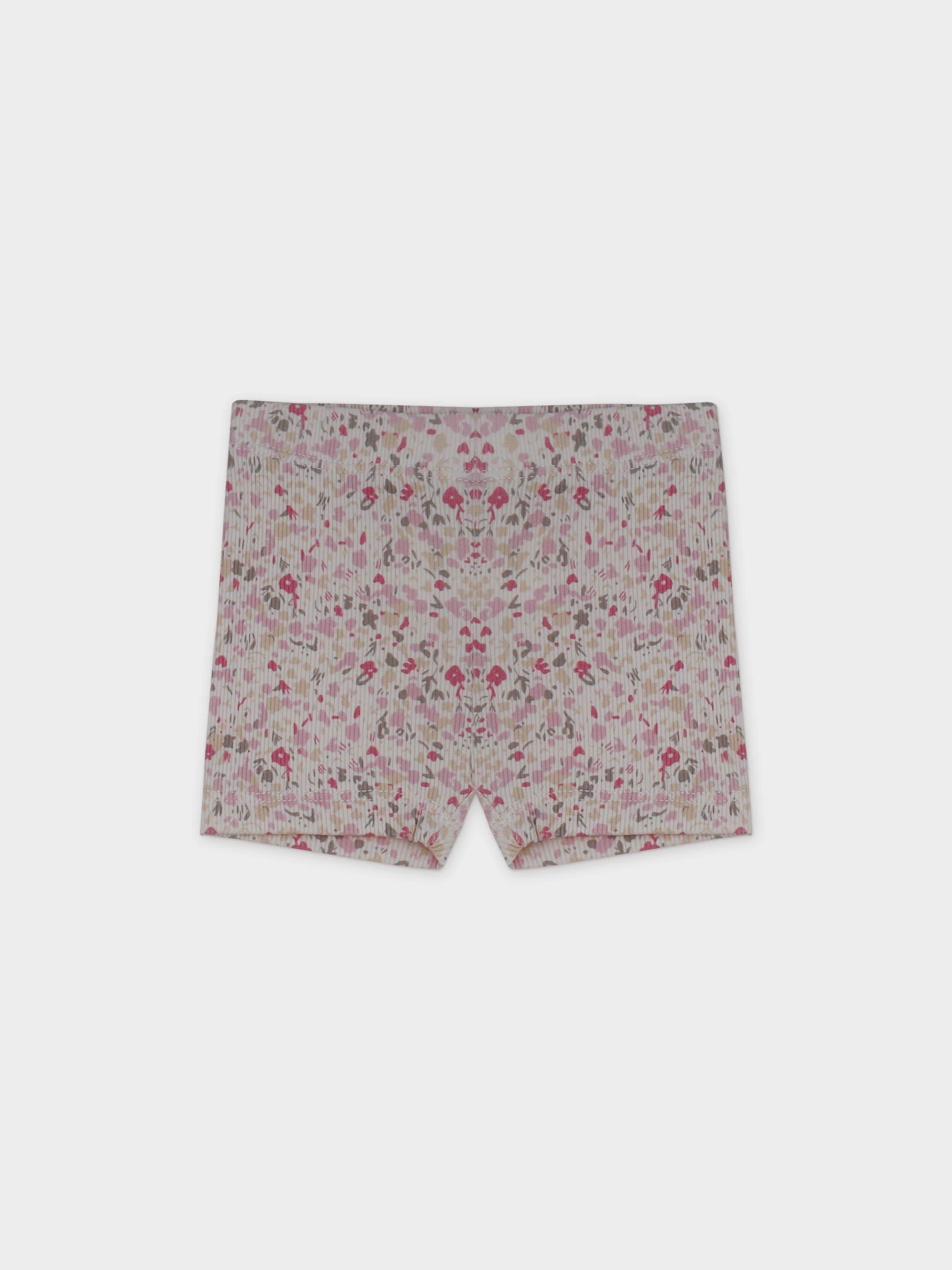 Water Color Short Set-Pink shorts for little girls by Adee, floral print
