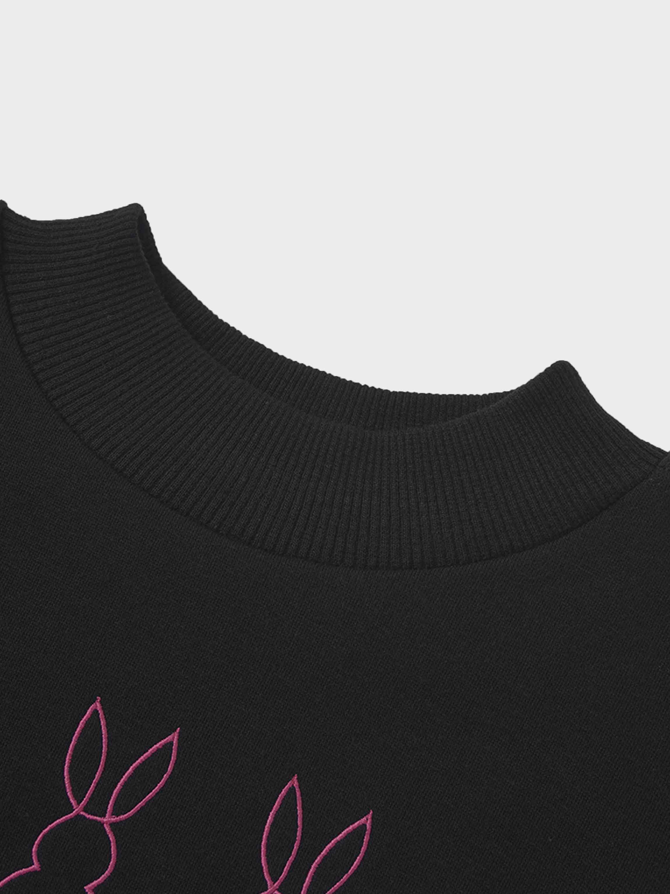 Embroidered Bunny Sweatshirt - Pink