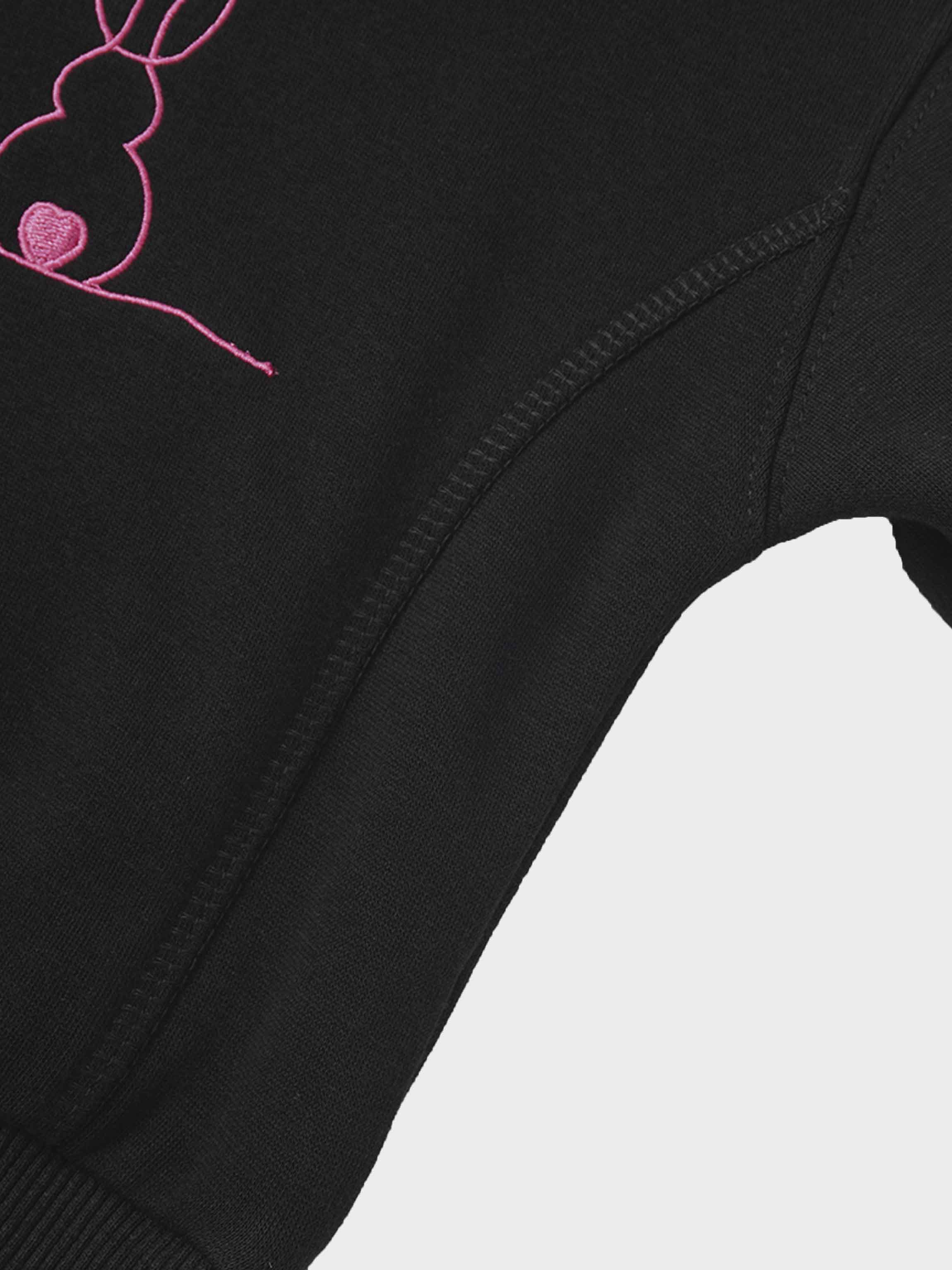 Embroidered Bunny Sweatshirt - Pink