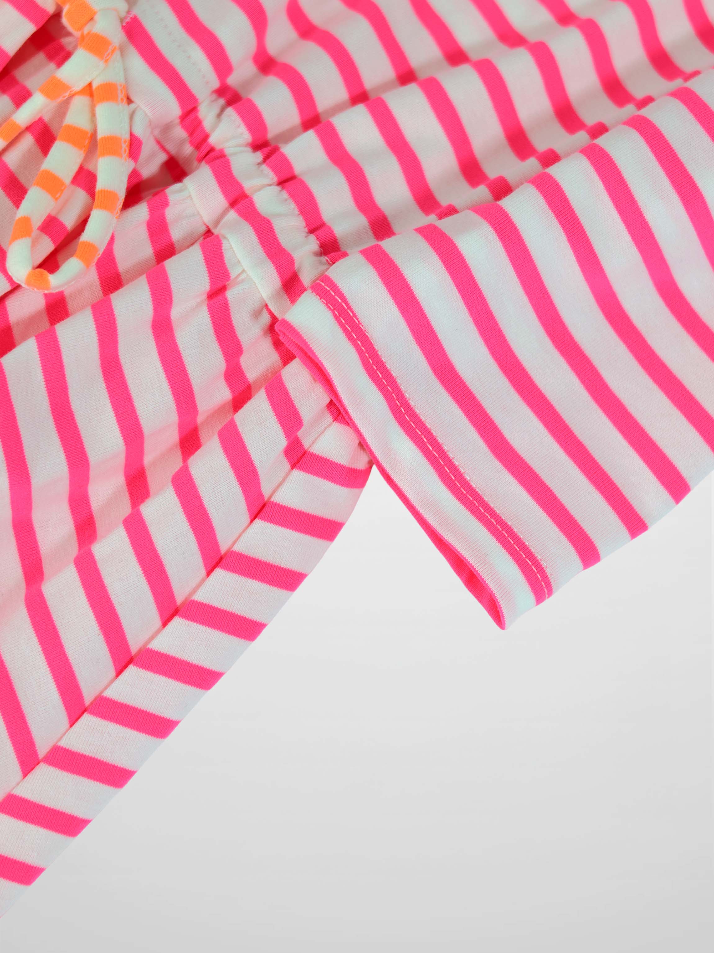 Neon Pink Striped Dress for Girls by Adee, 3/4 sleeve