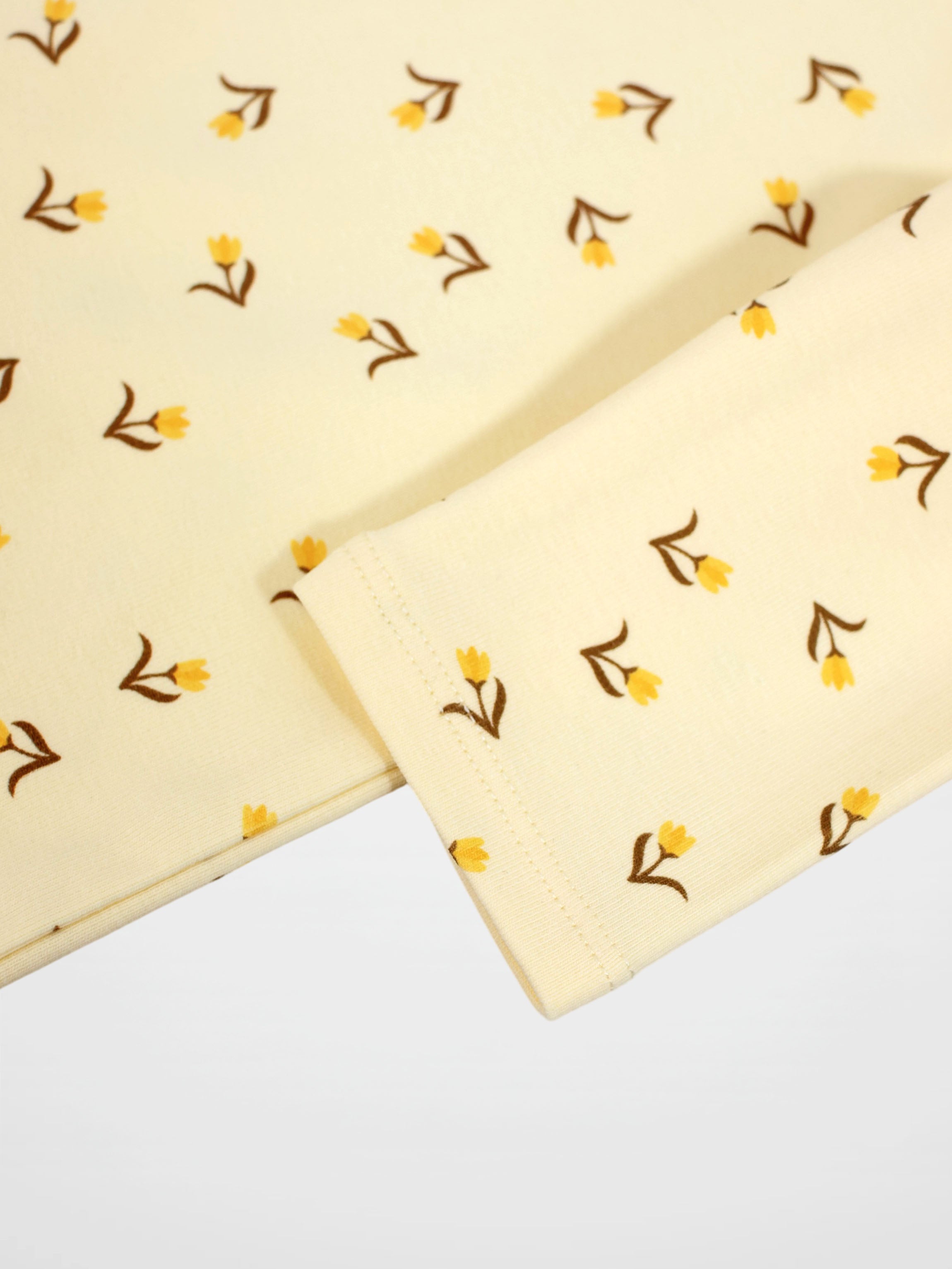 Butter Yellow Tulip T-shirt - 3/4 Sleeve