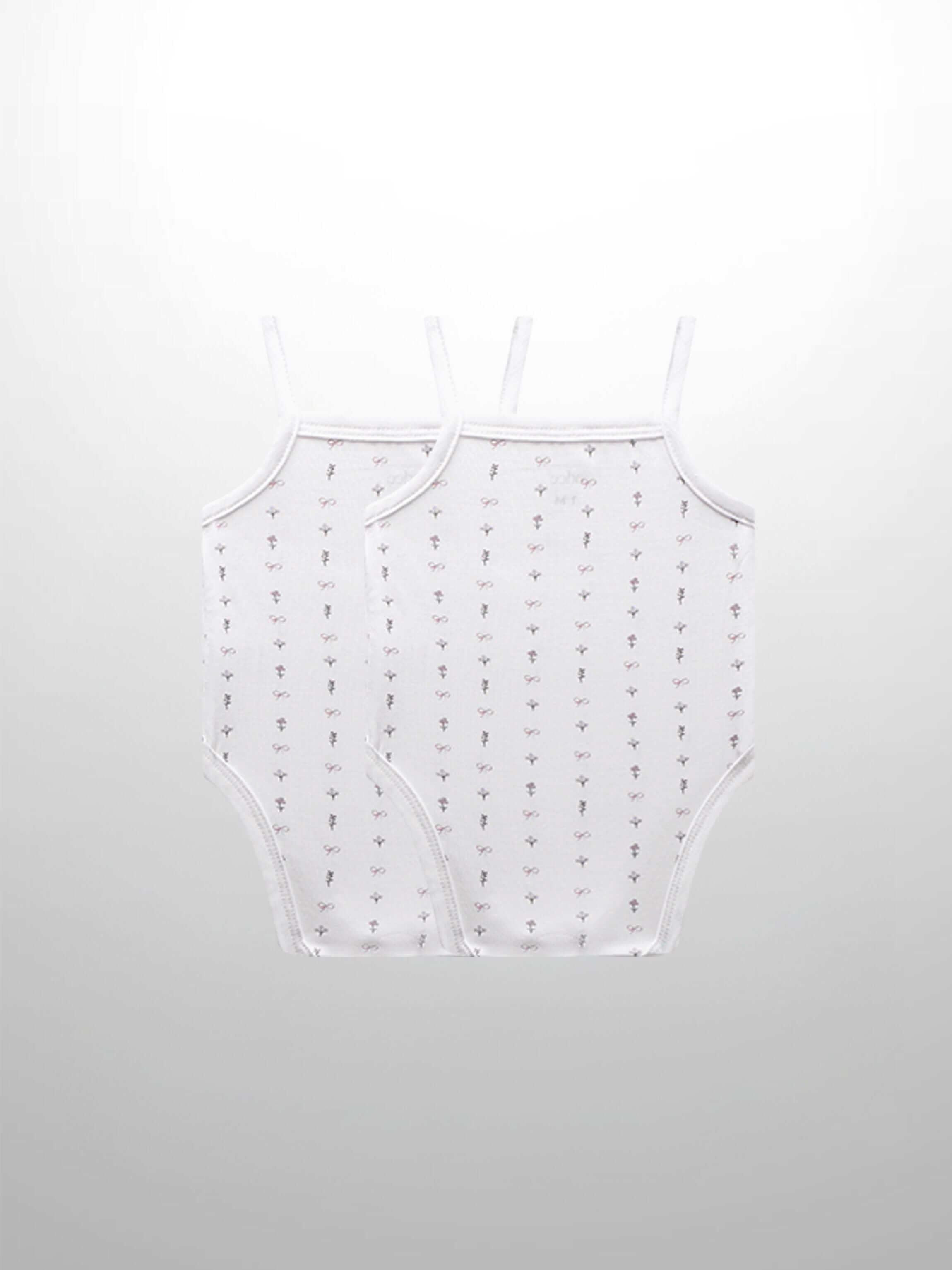 Bow undershirts 2 pack for girls
