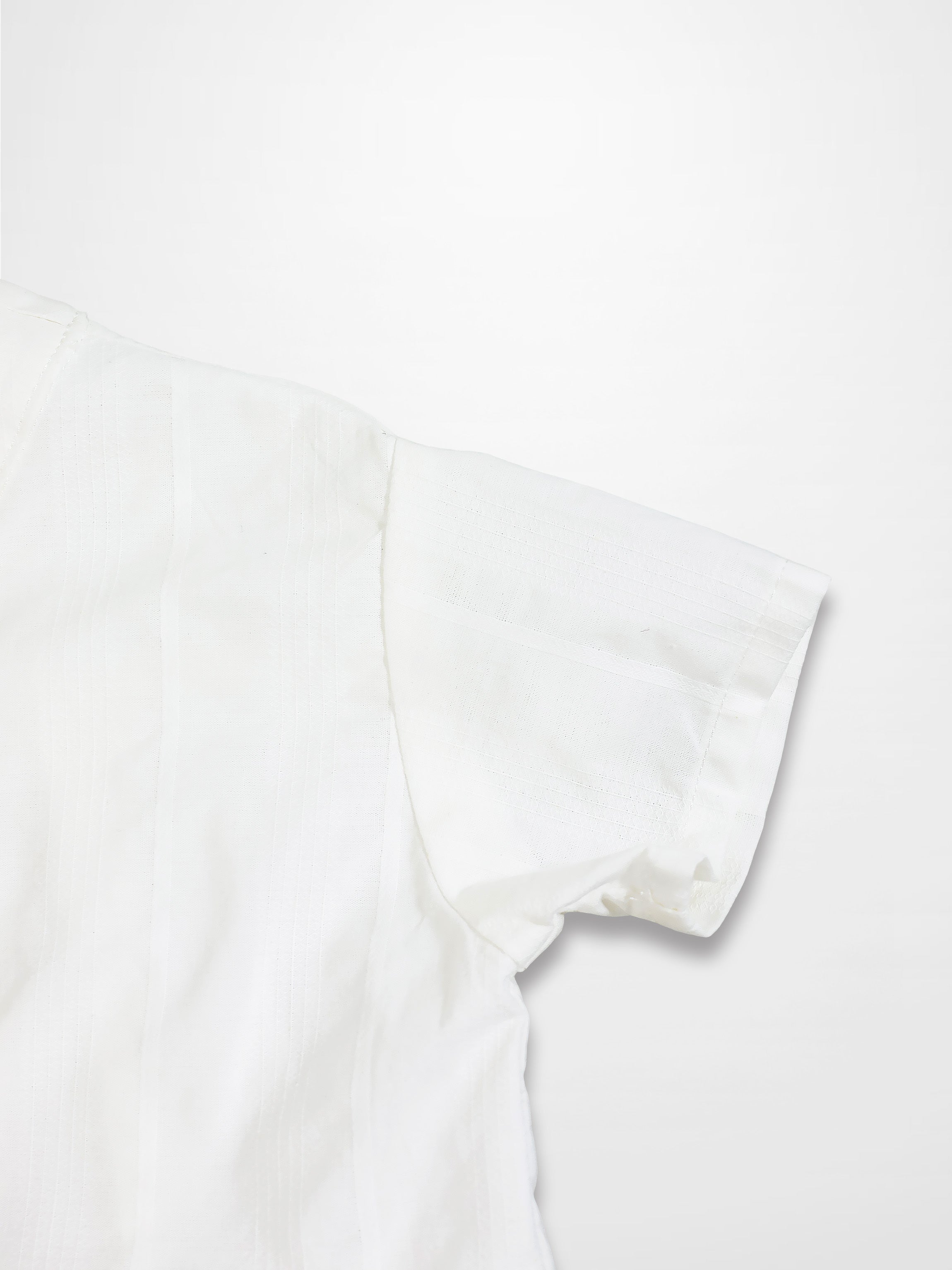 Textured White Cotton Shirt