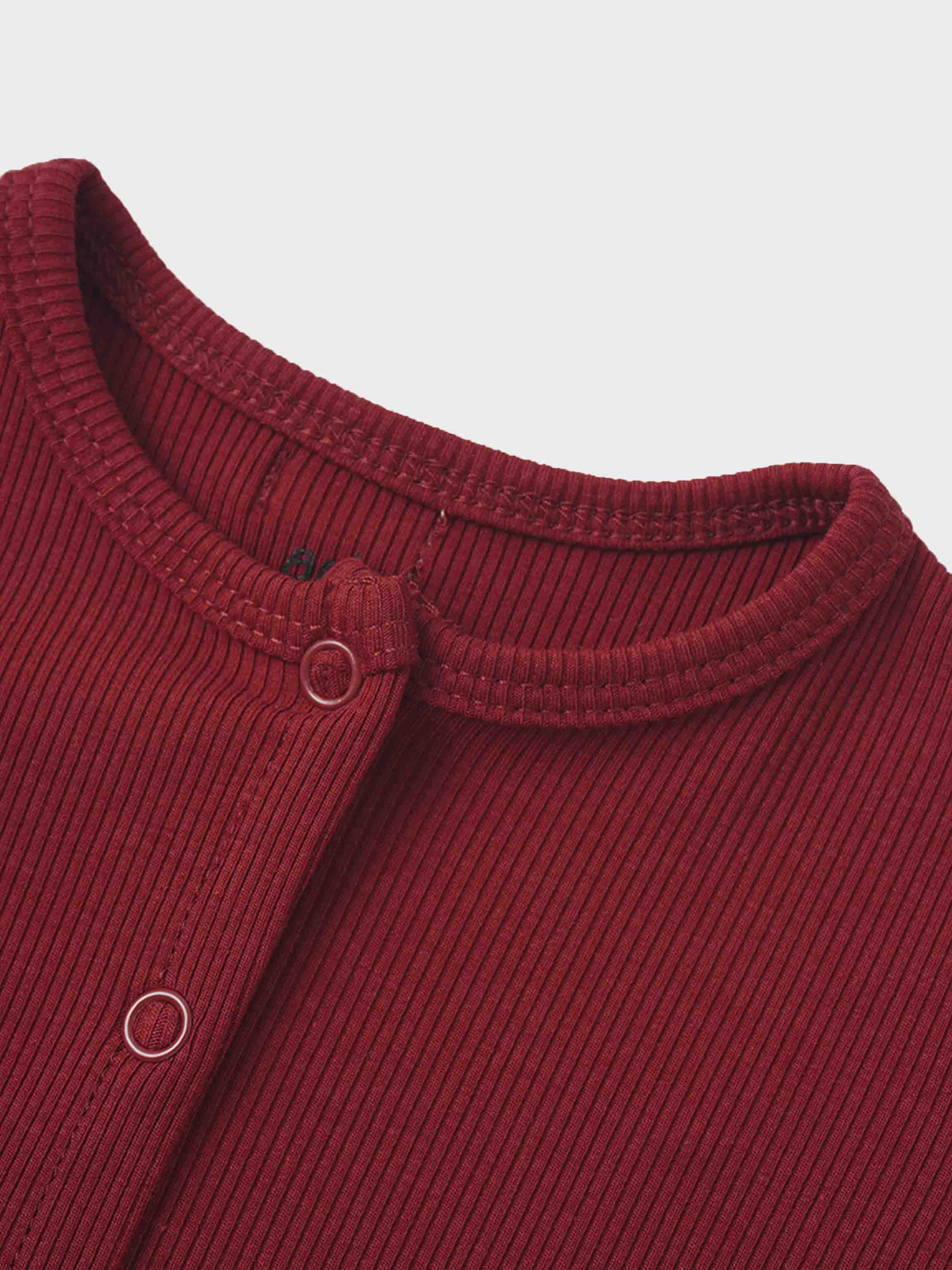 Thin Ribbed Cardigan - Burgundy