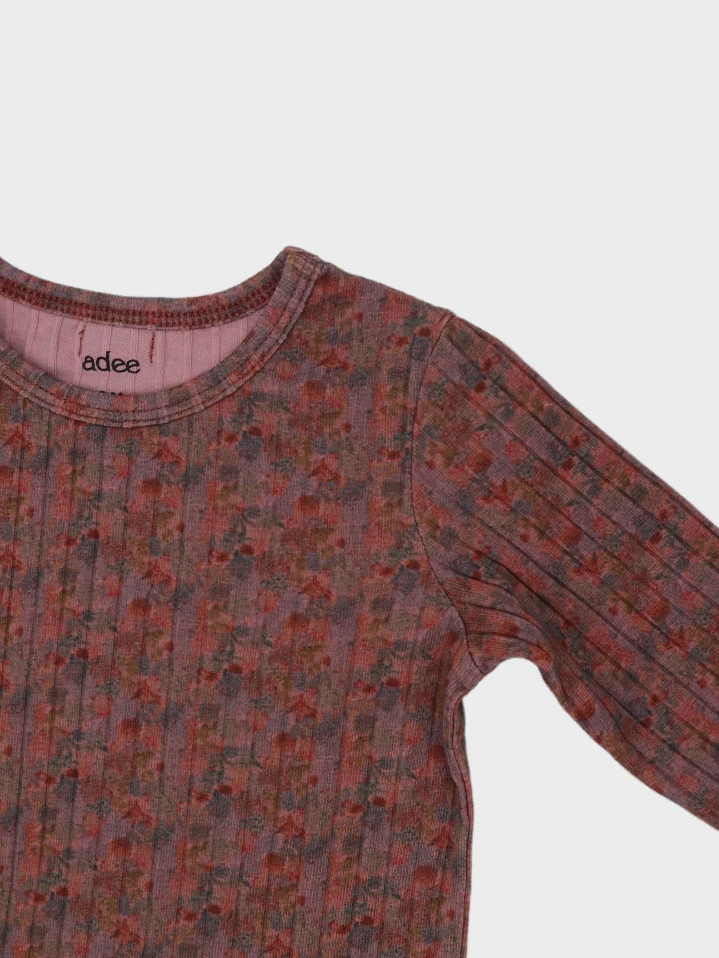 Girls pajamas with floral design