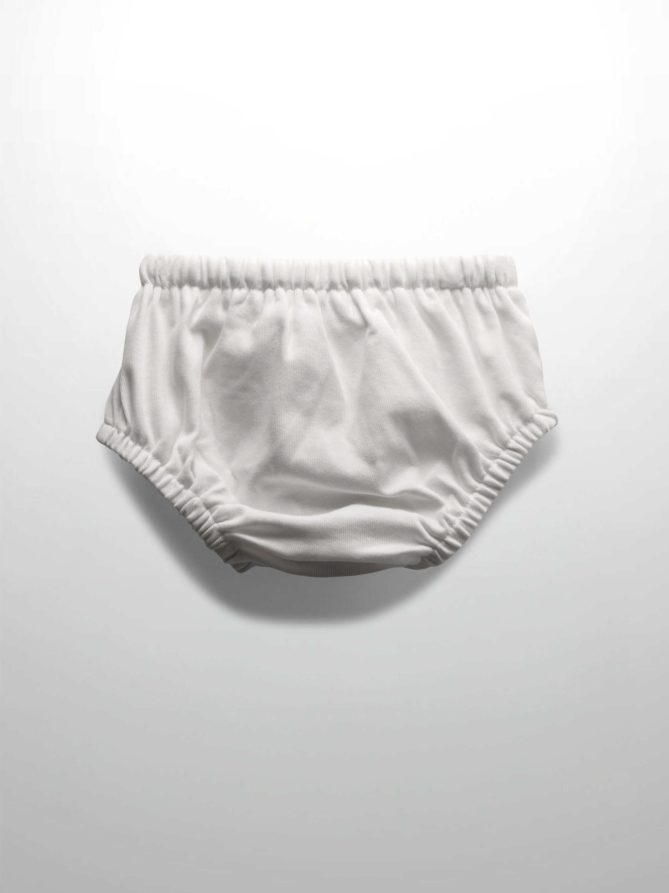White drawstring baby bloomers