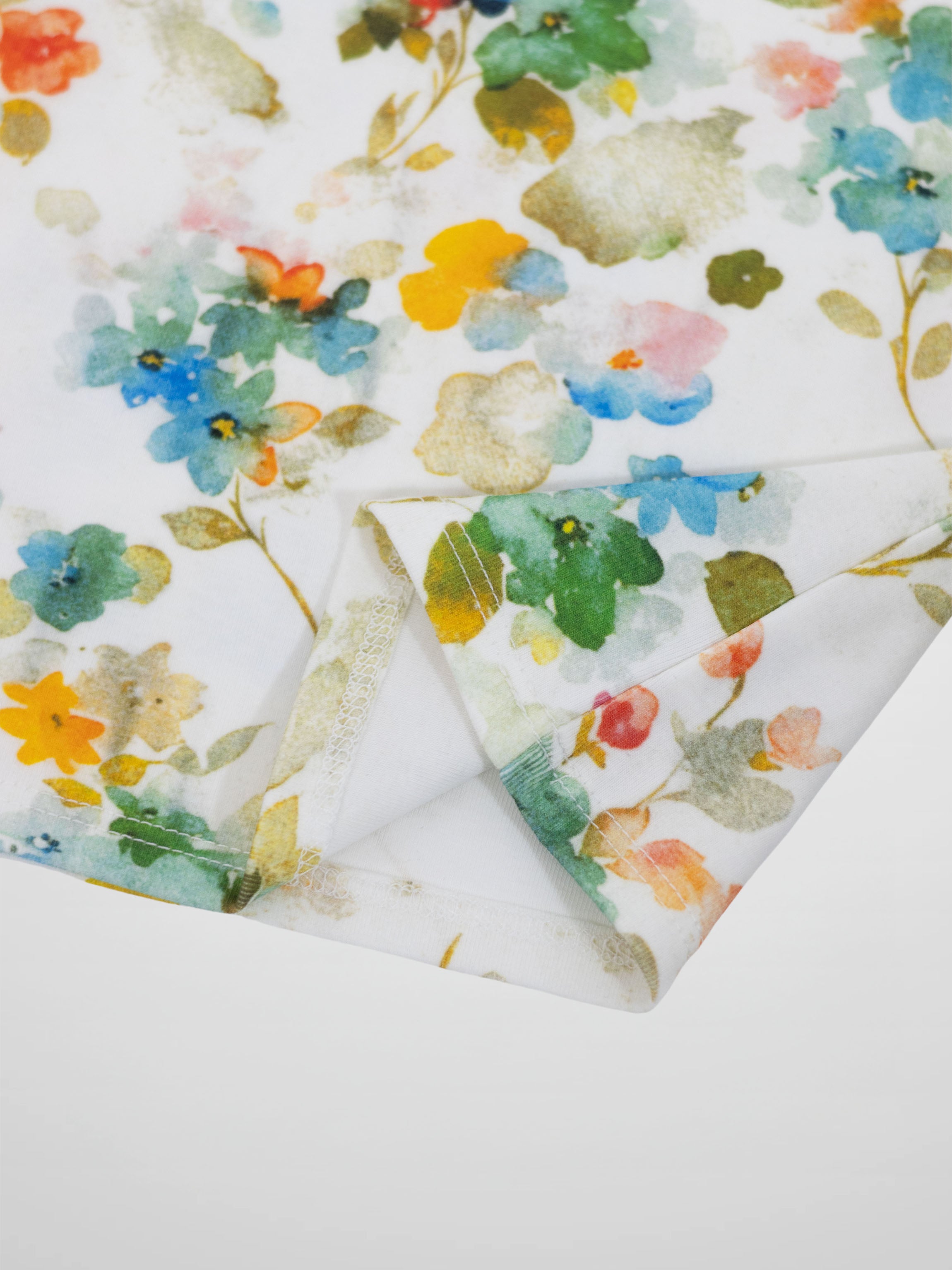 Pastel Flower Bloomers Set for little girls in a floral watercolor print