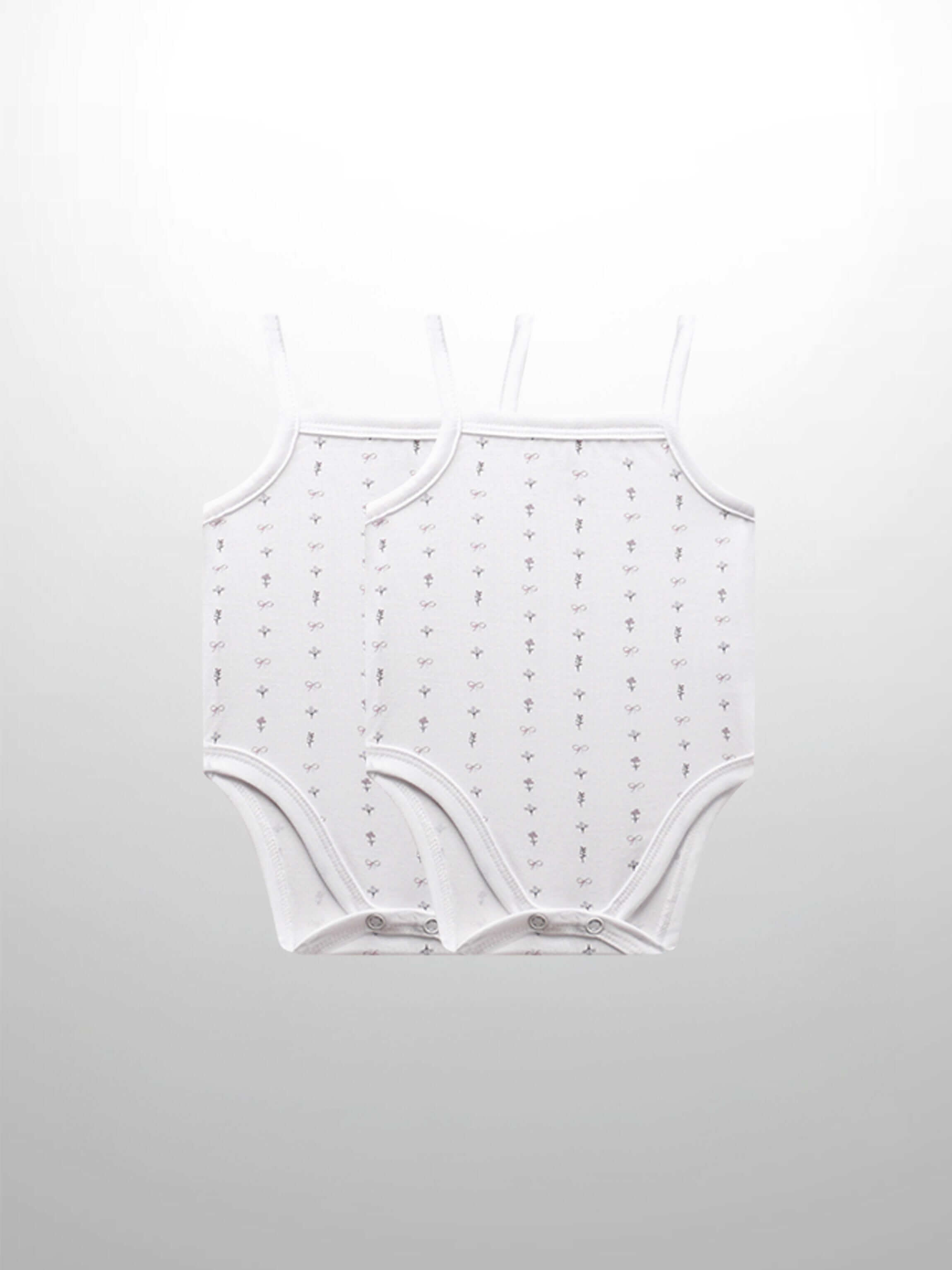 Bow undershirts for baby girls