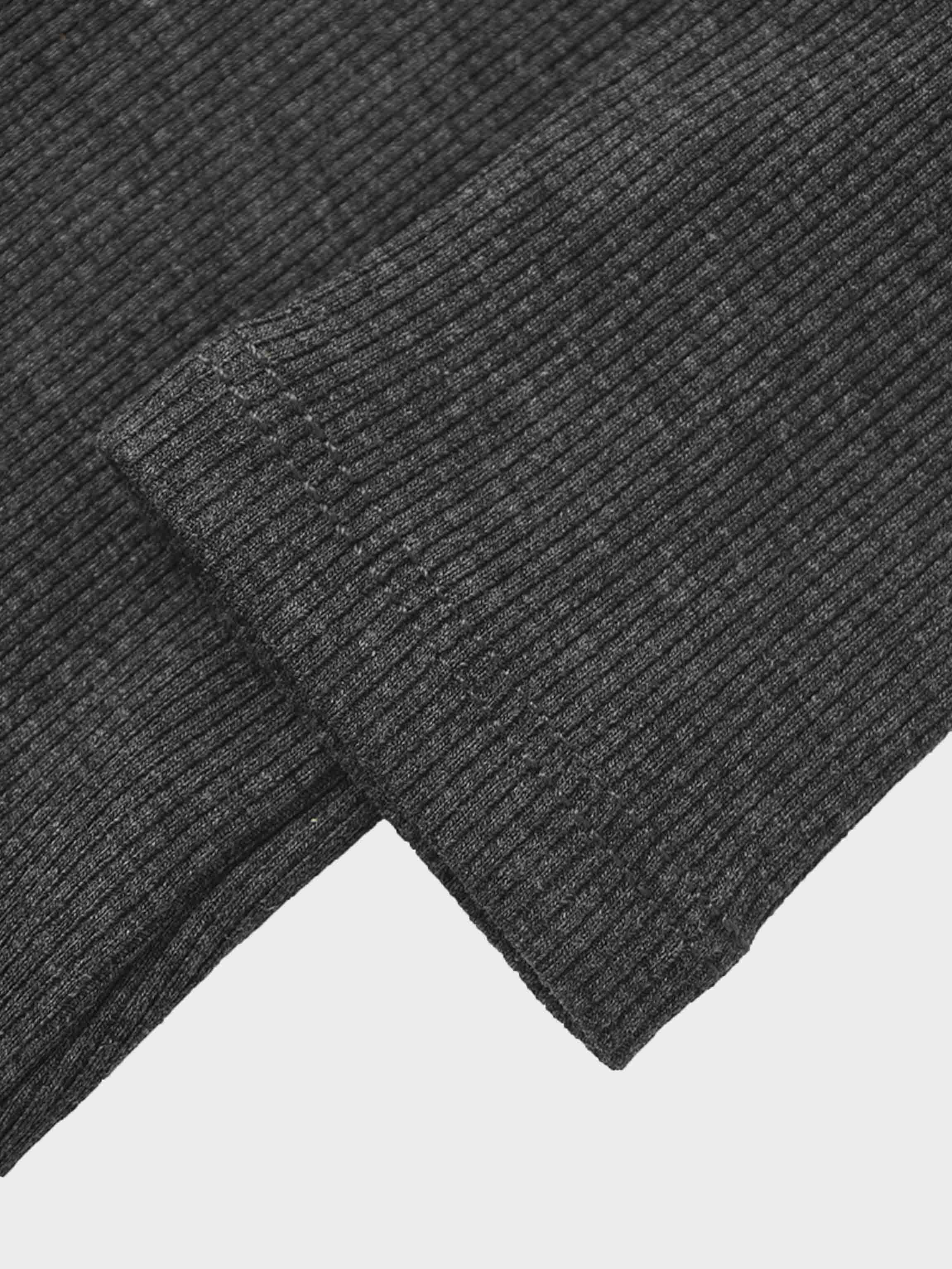 Thin Ribbed Cardigan - Heather Grey