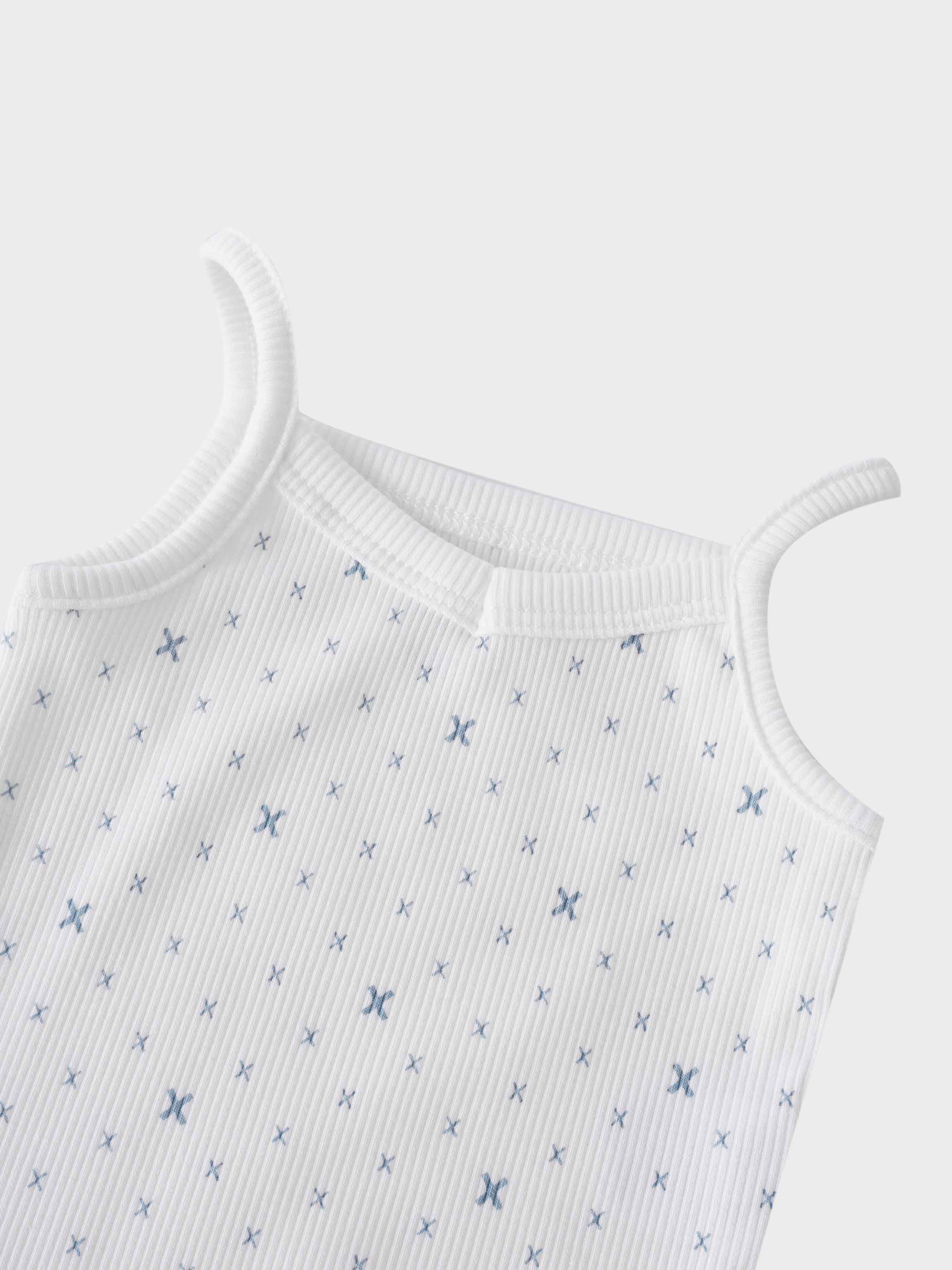 Light blue diamond pattern bodysuit
