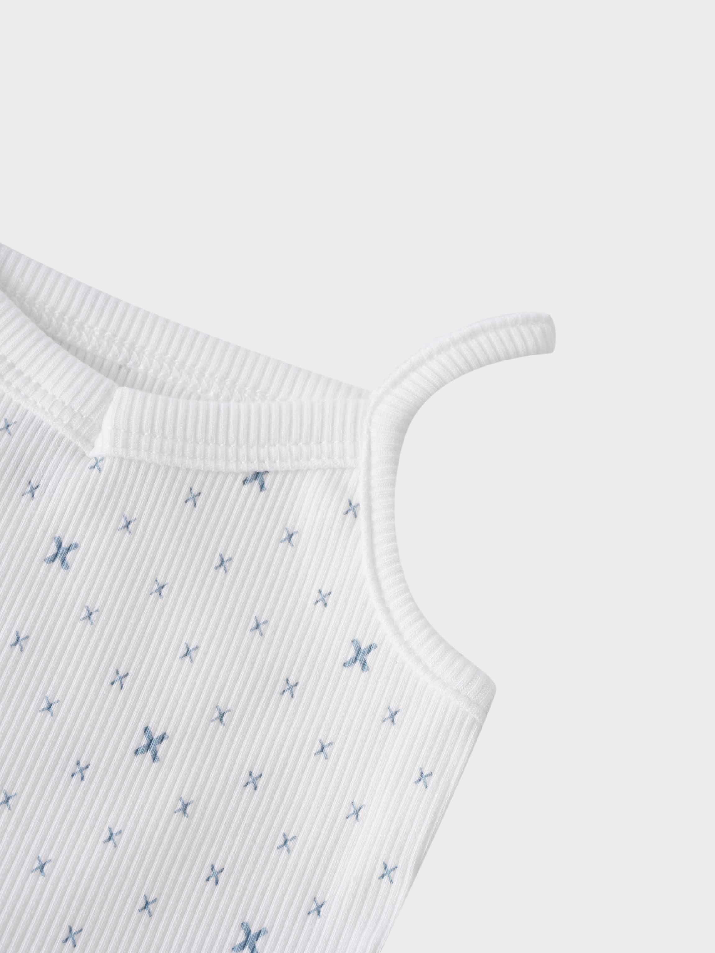 Light blue diamond pattern bodysuit