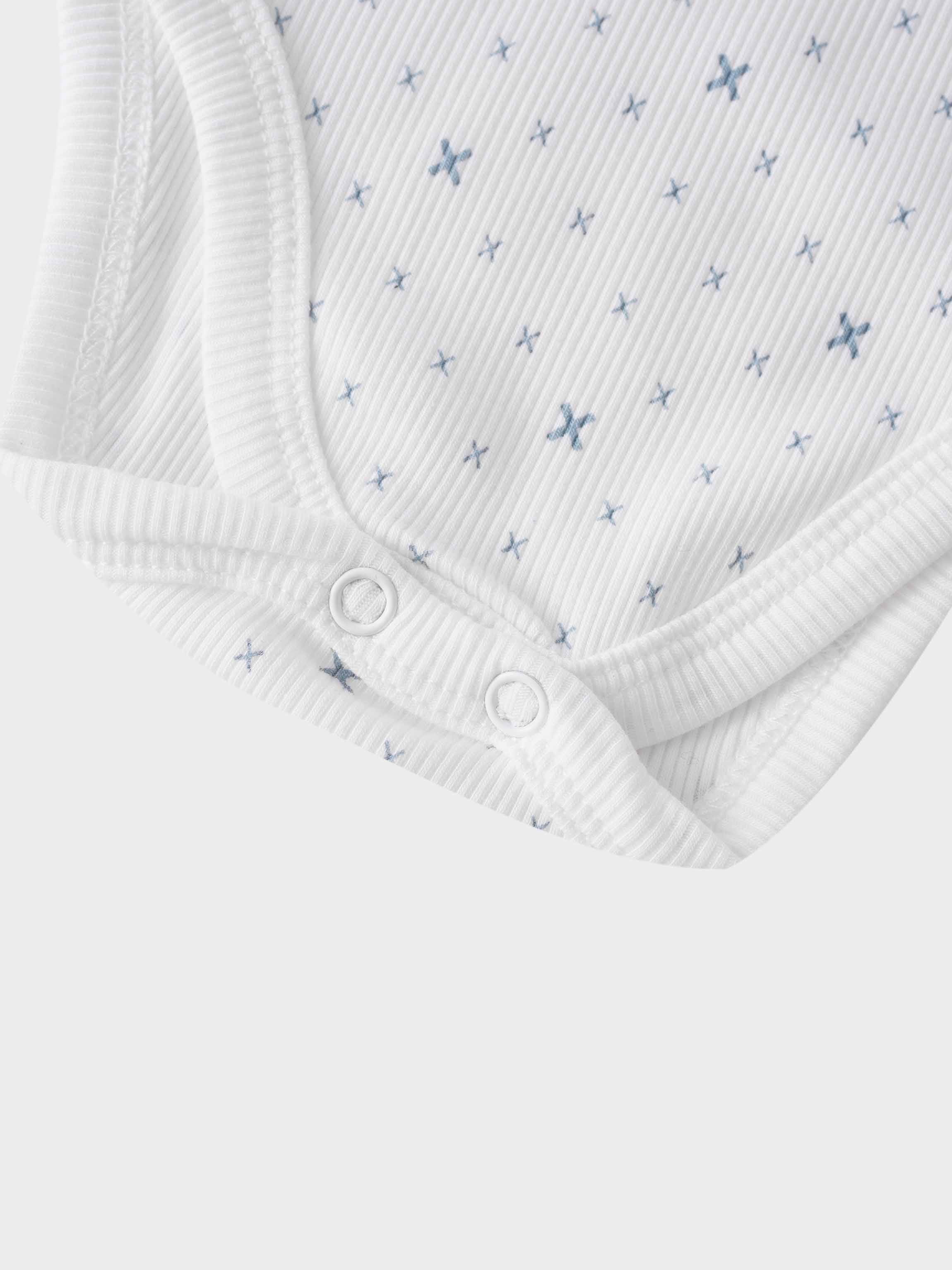Light blue diamond pattern bodysuit