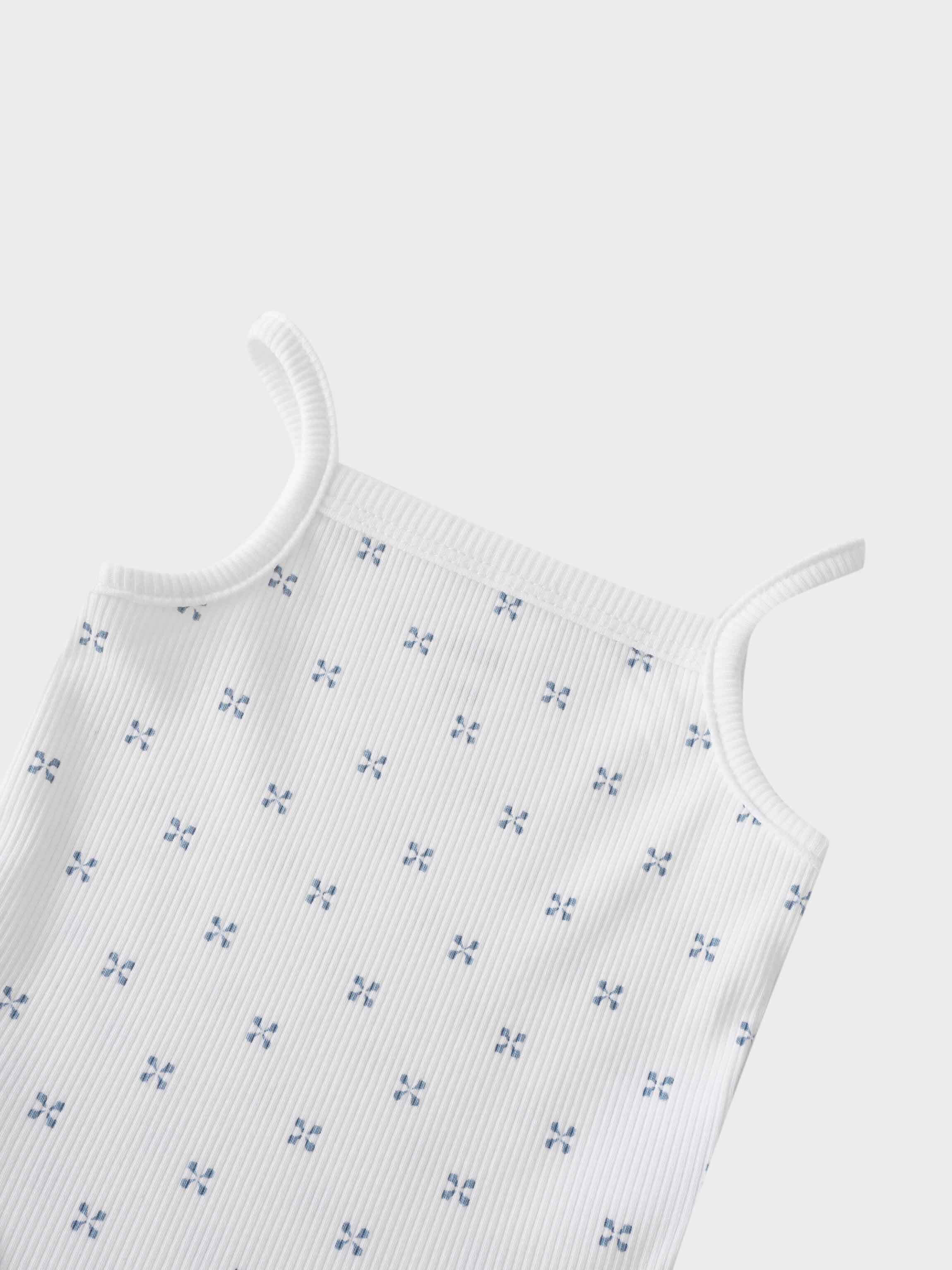 Light blue diamond pattern bodysuit