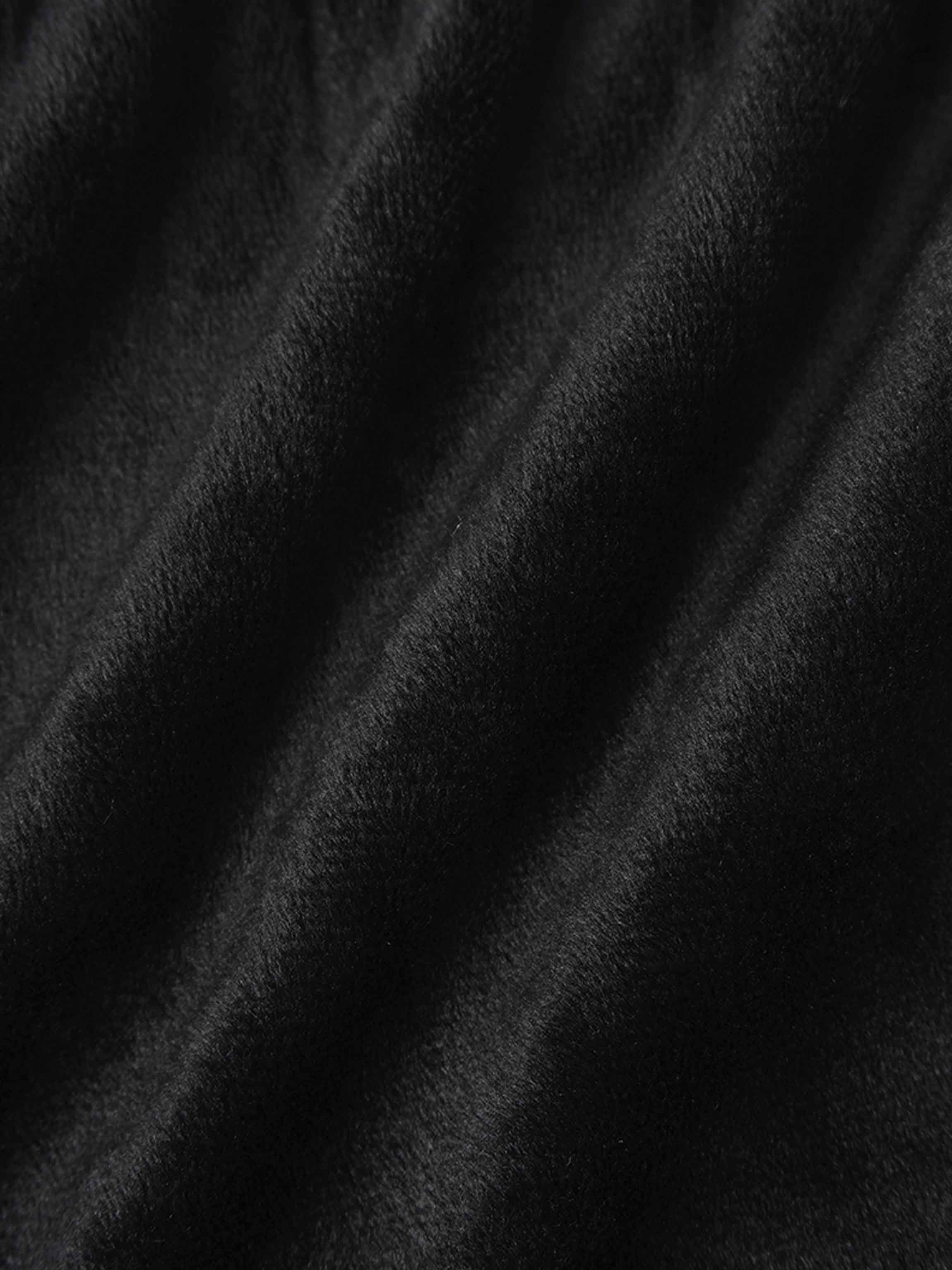 Tiered Velour Robe - Black