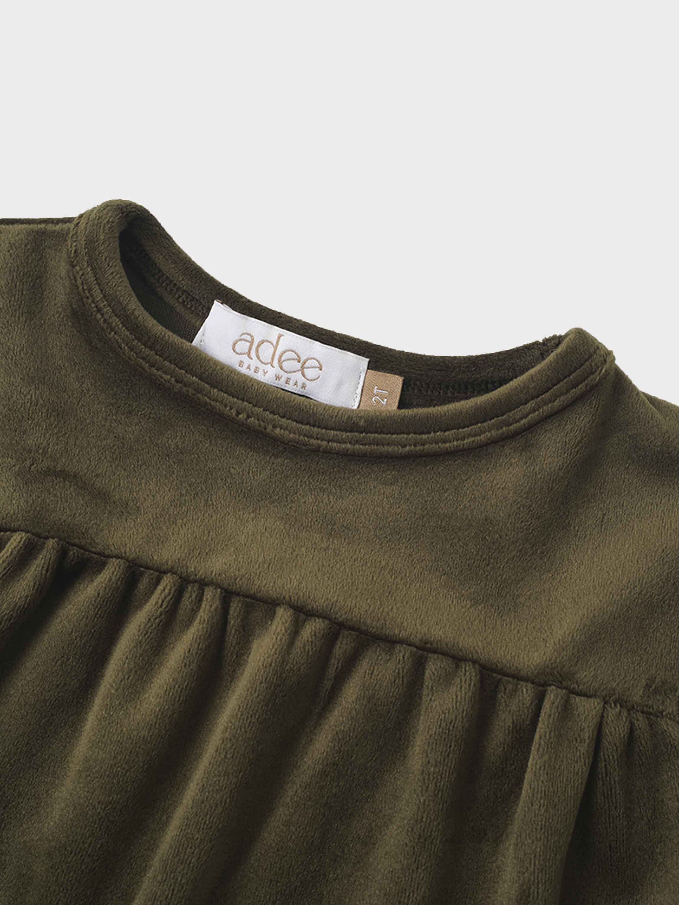 Tiered Velour Robe - Hunter Green