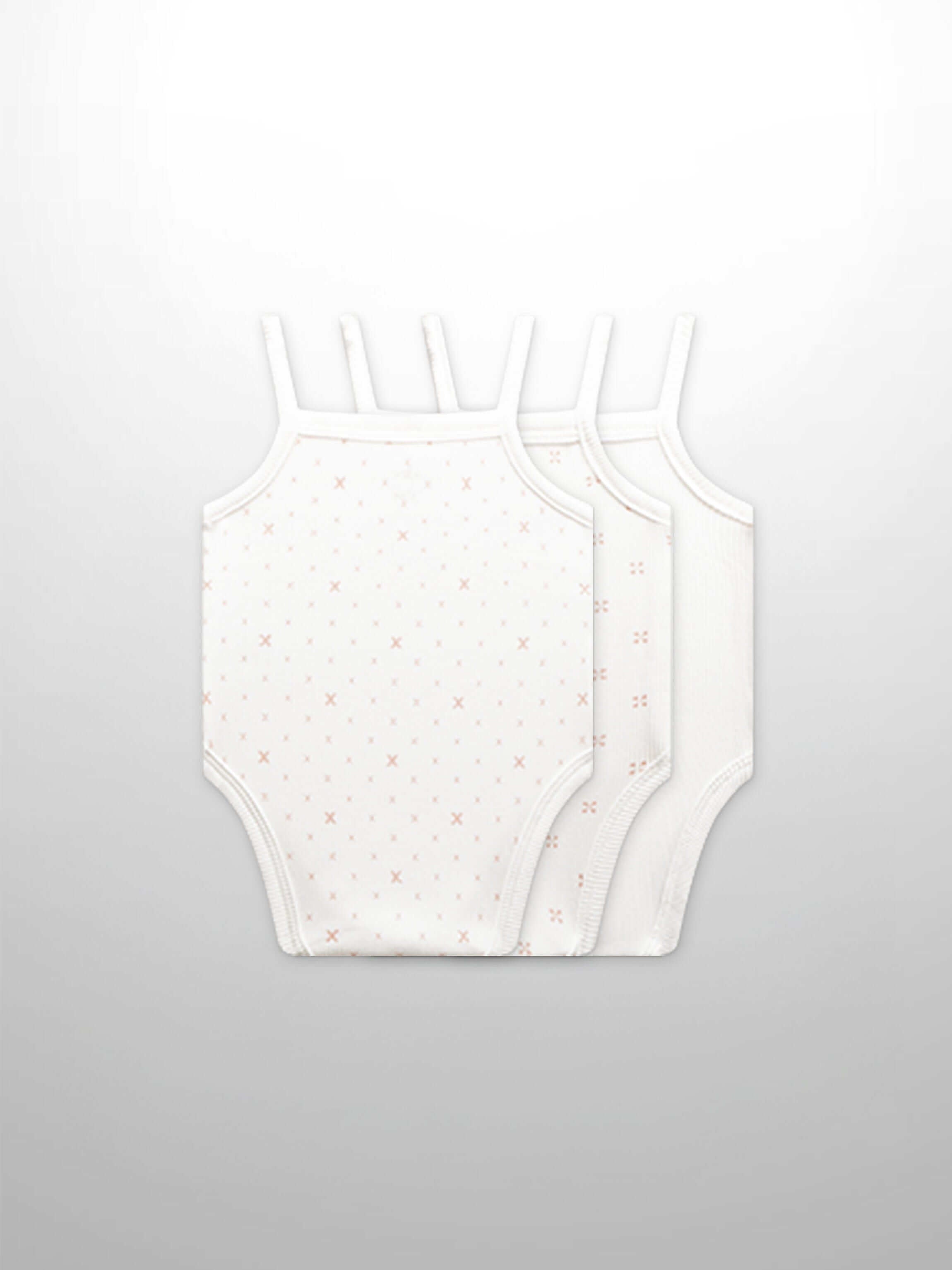 Pink diamond pattern baby bodysuits