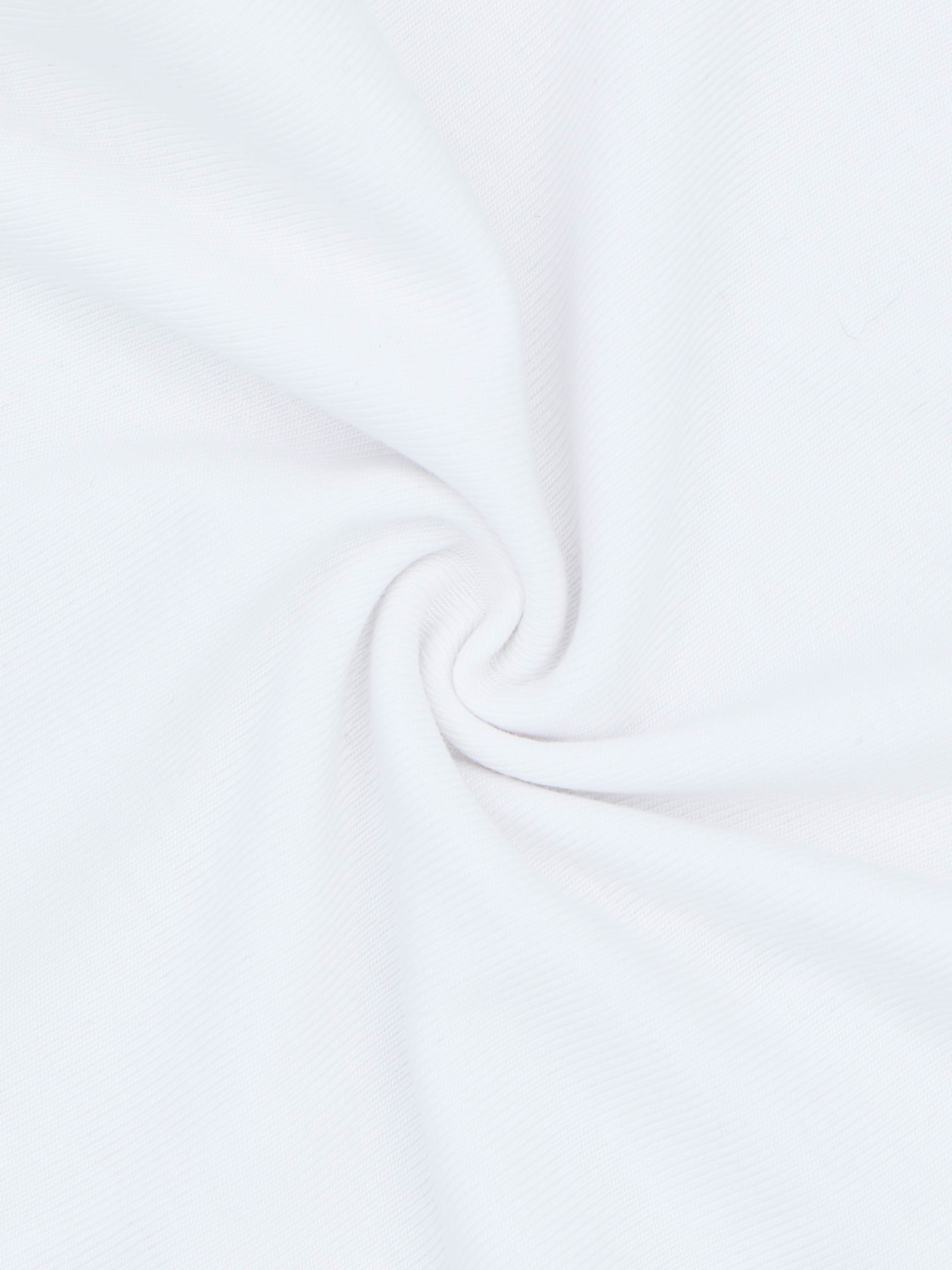 Soft white fabric for baby bodysuit.