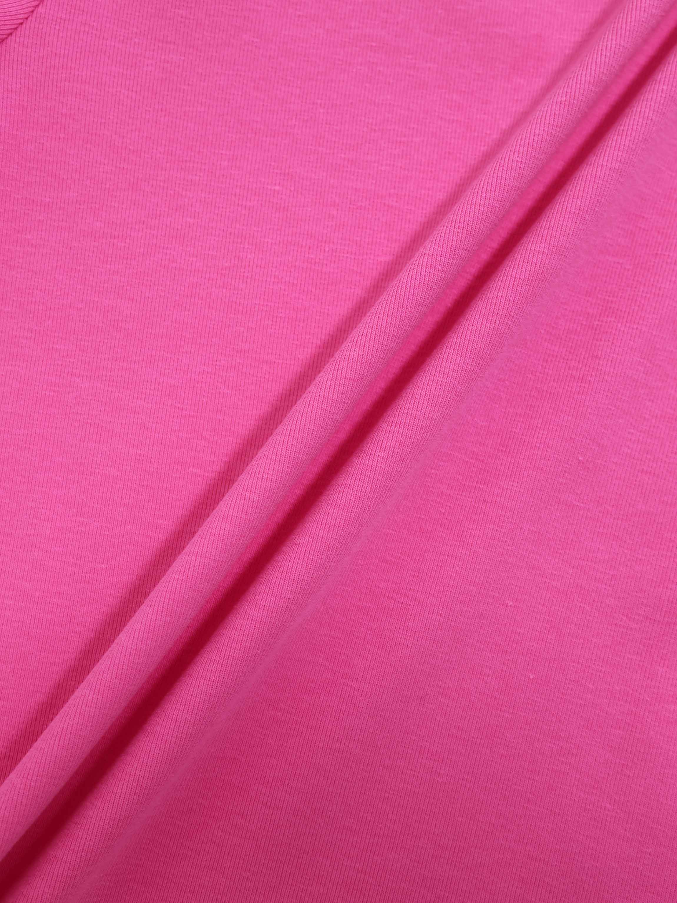 3/4 Sleeve Bubble T-Shirt - Pink