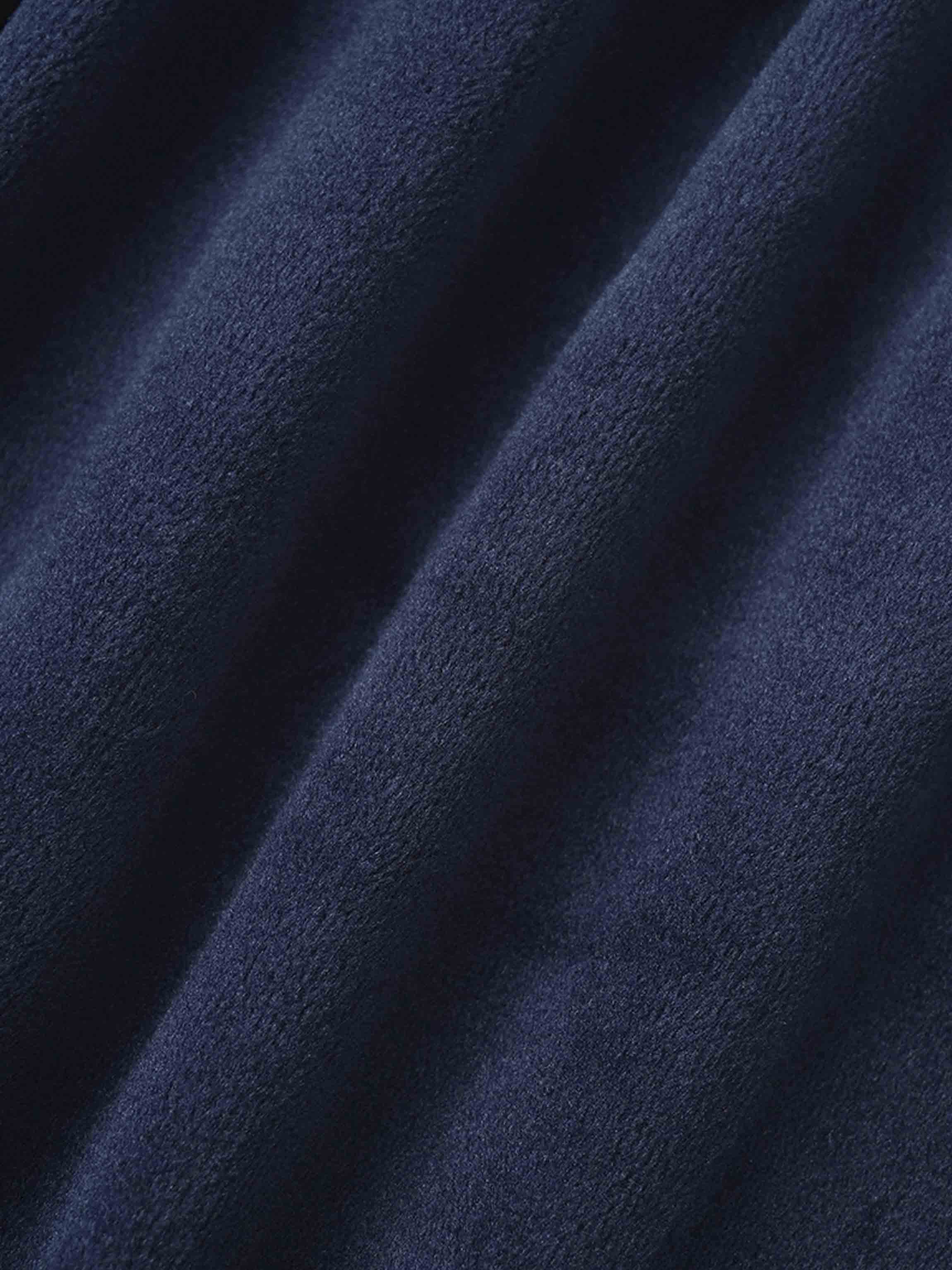 Tiered Velour Robe - Navy