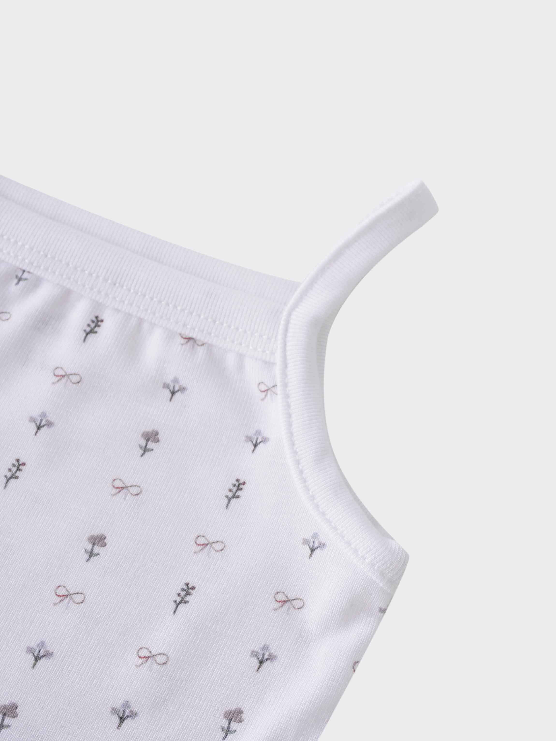 White baby undershirt with print