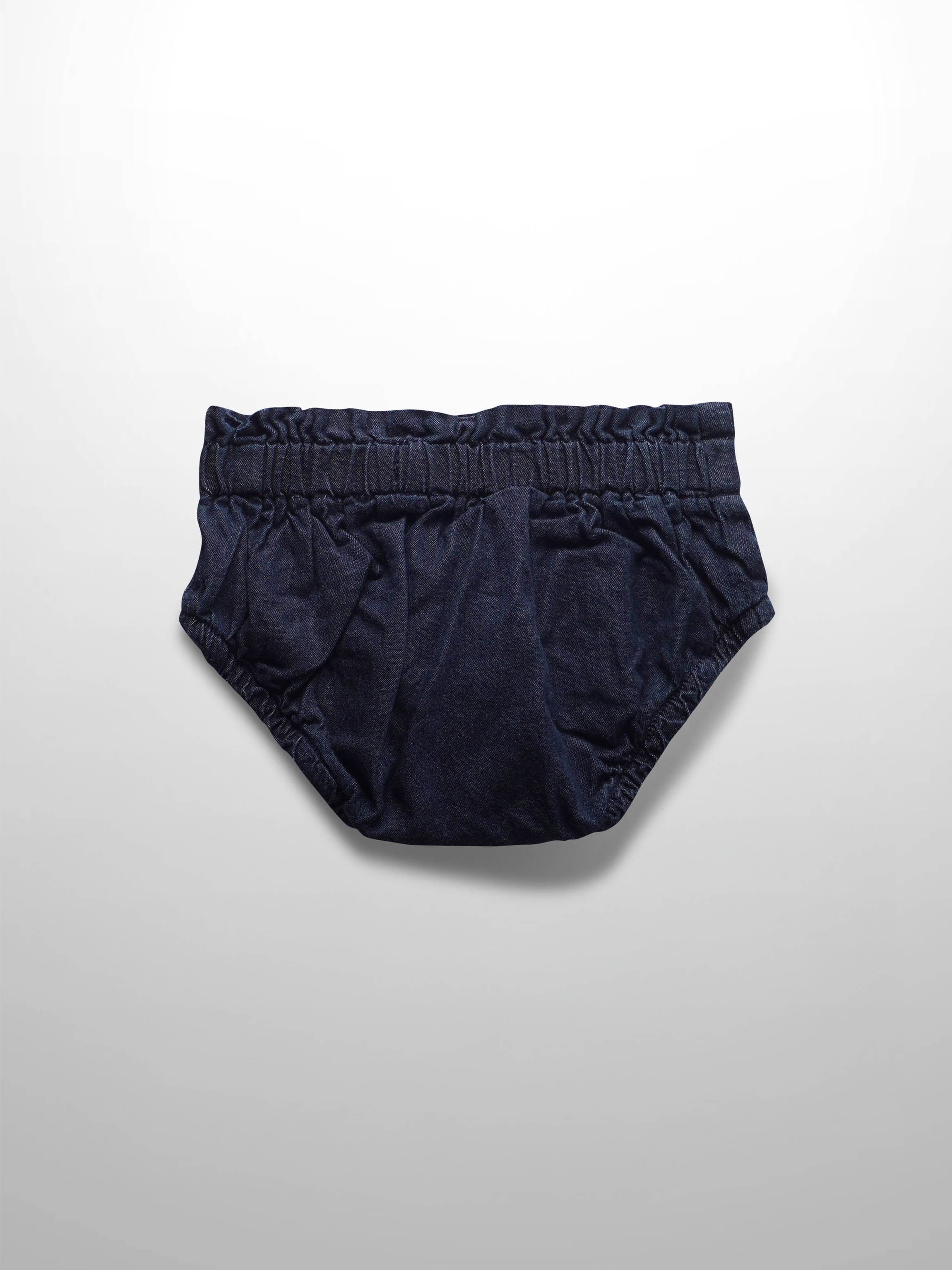 Dark denim paper bag bloomers