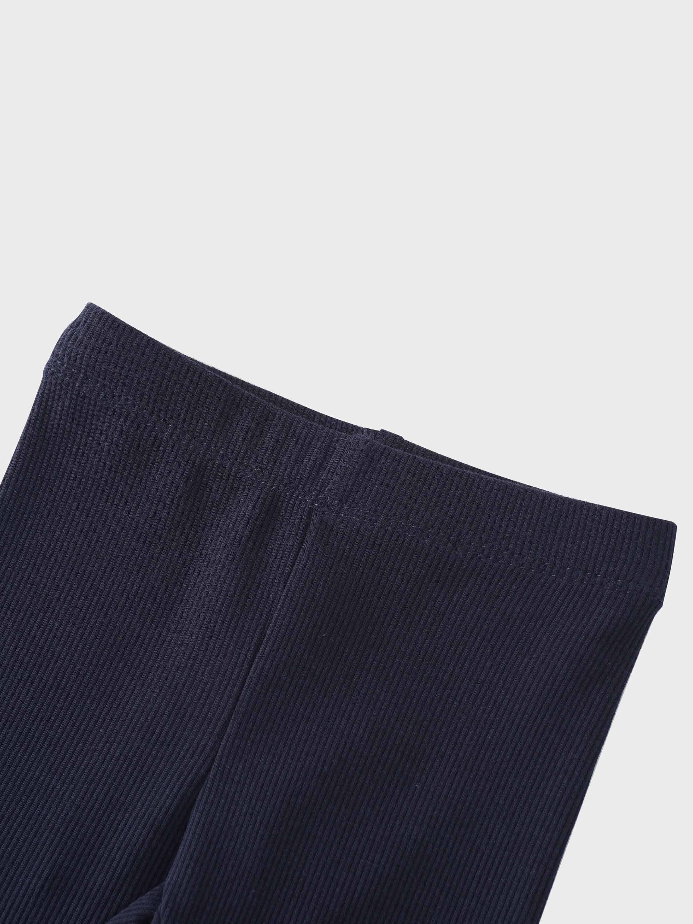 Navy ribbed leggings for kids