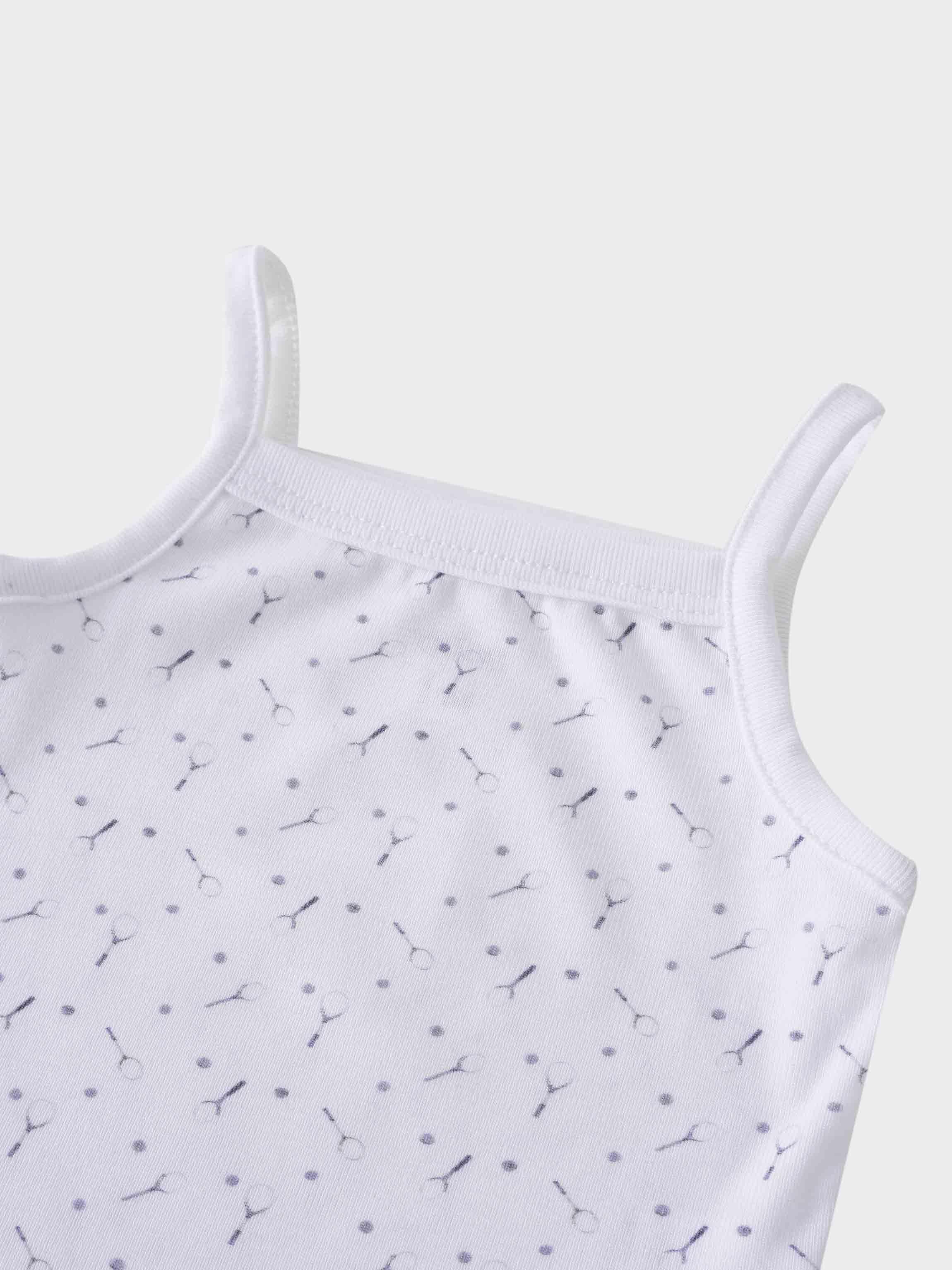 Baby boys tennis racket undershirt