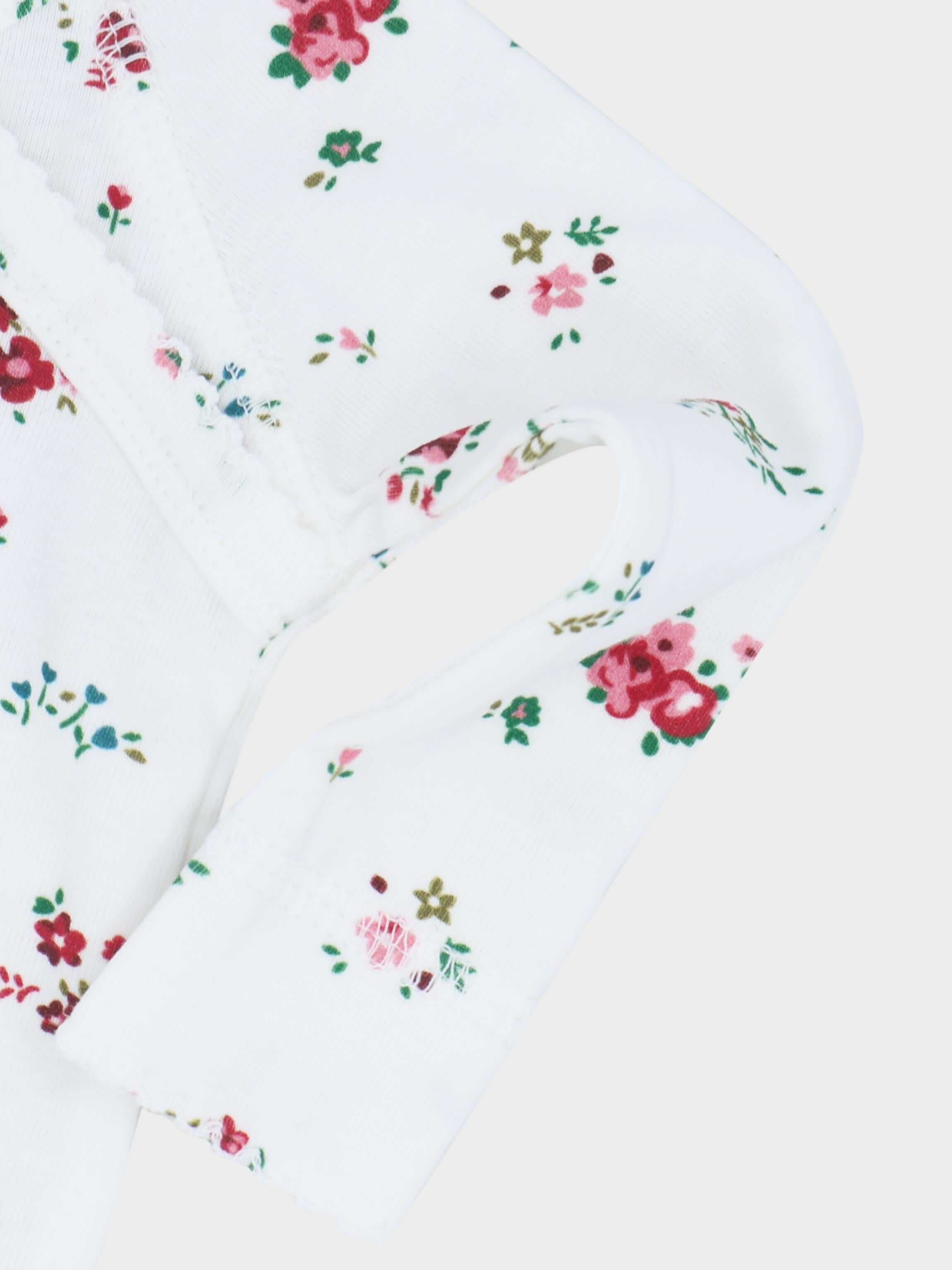 baby jumpsuit floral detail fabric