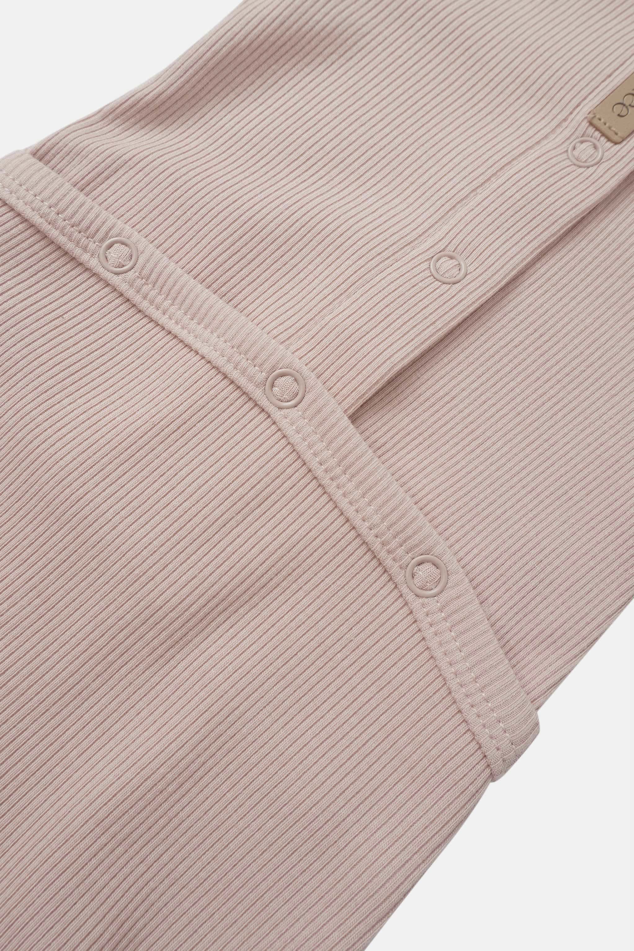 Legacy Stitch Stretchy light pink ribbed knit for girls with front snap placket by Adee