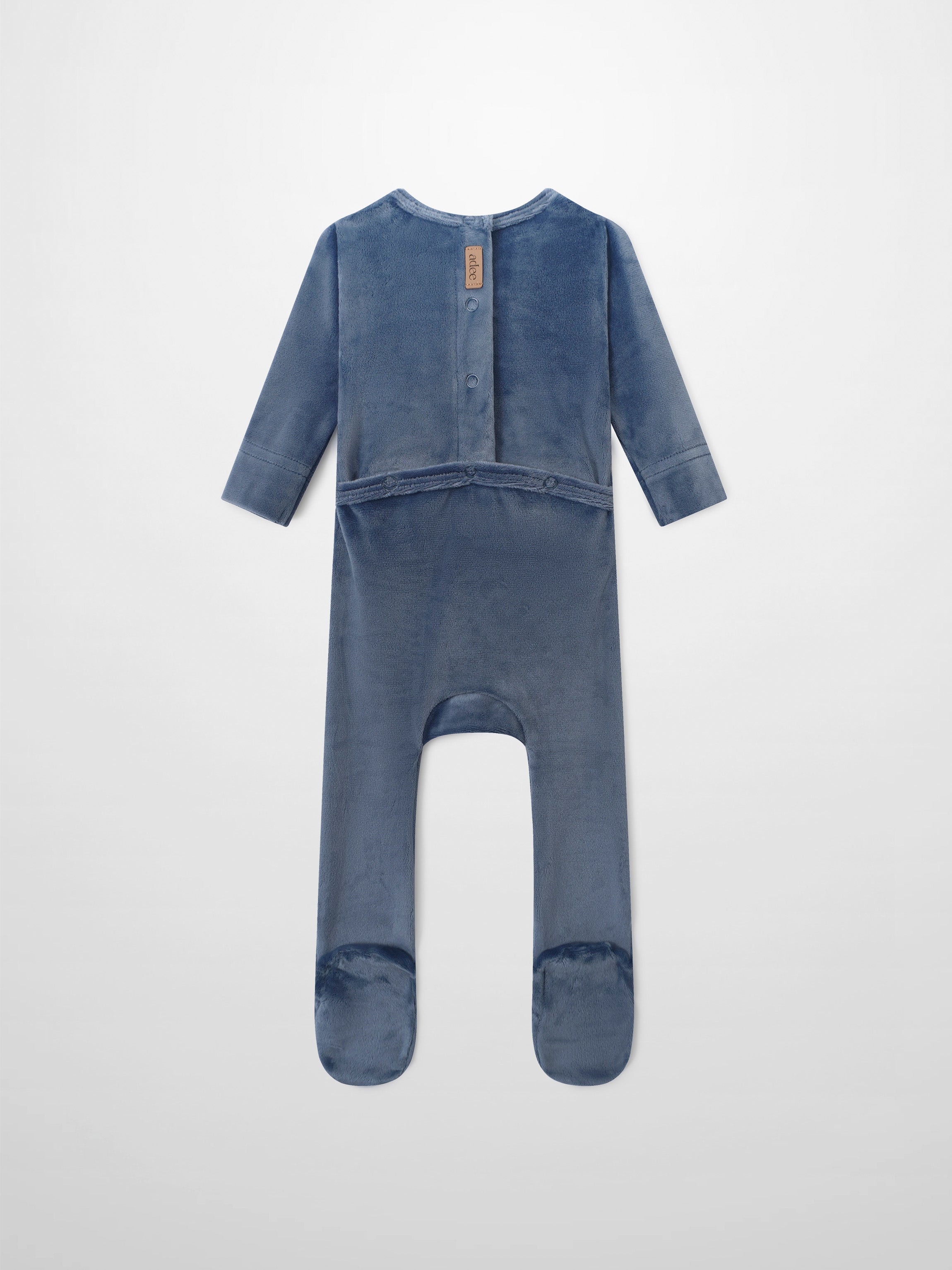 Baby Lamb Stretchy by Adee; blue velour boys&