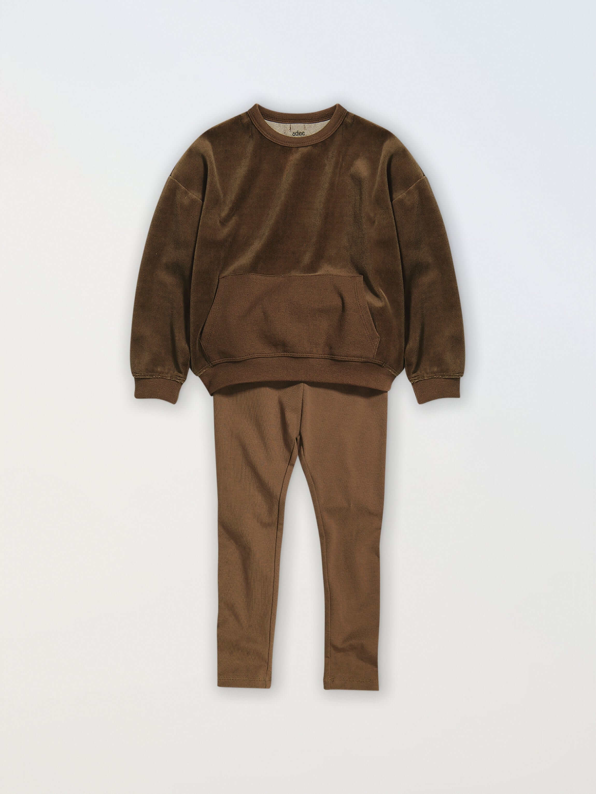Velour Pocket Set- Brown