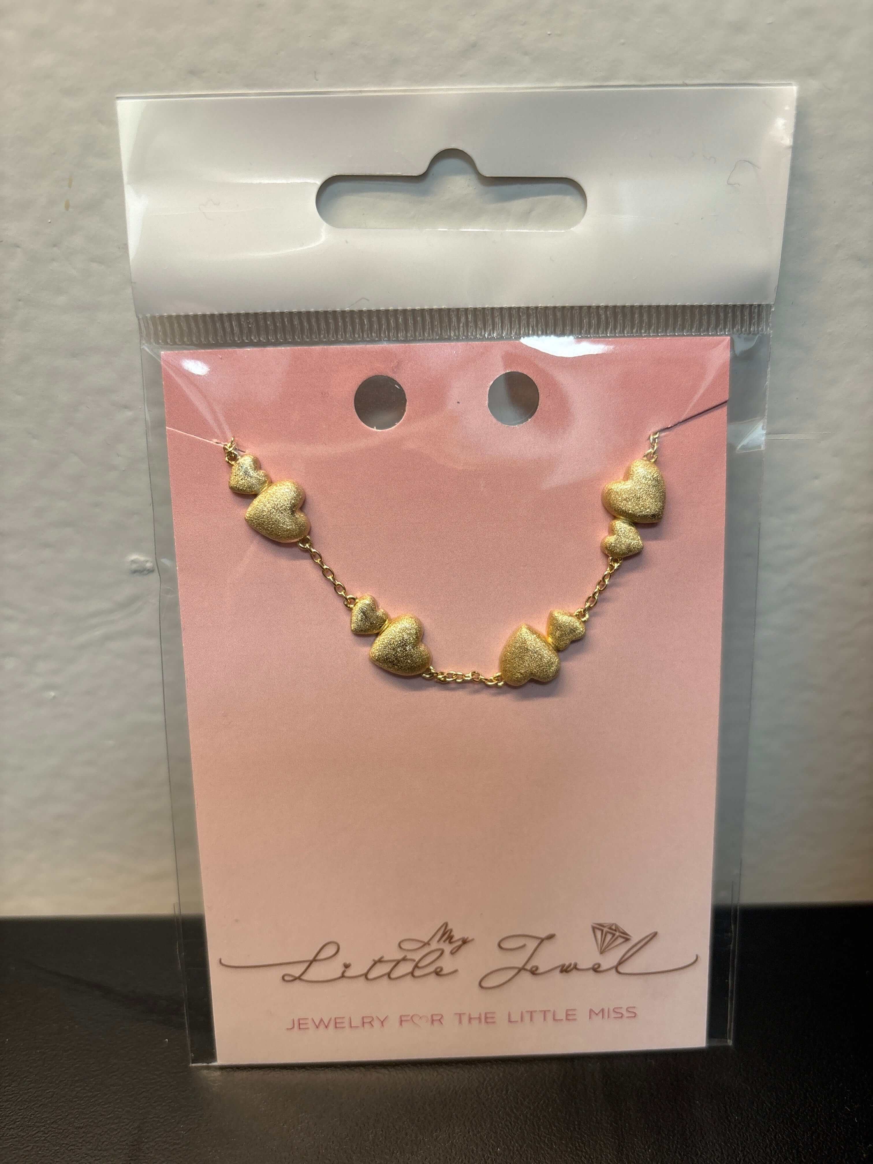 Double Matte Heart Bracelet in packaging