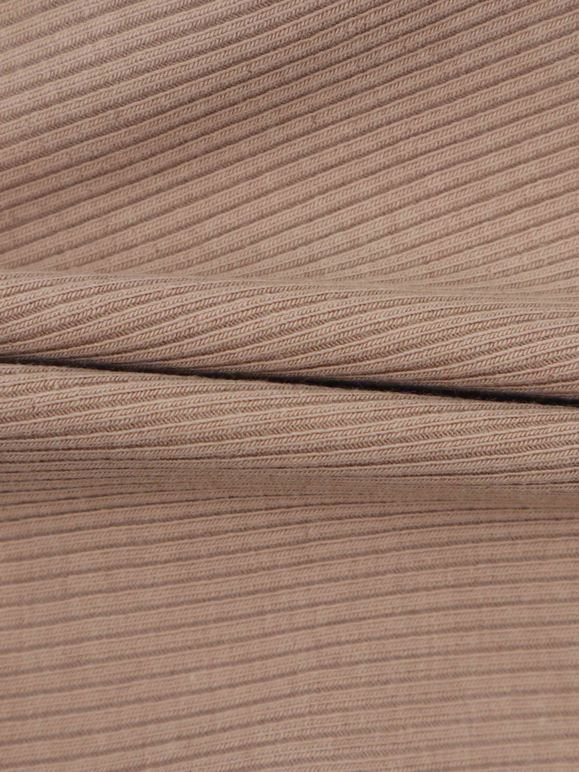 Thin Ribbed Beanie-Beige