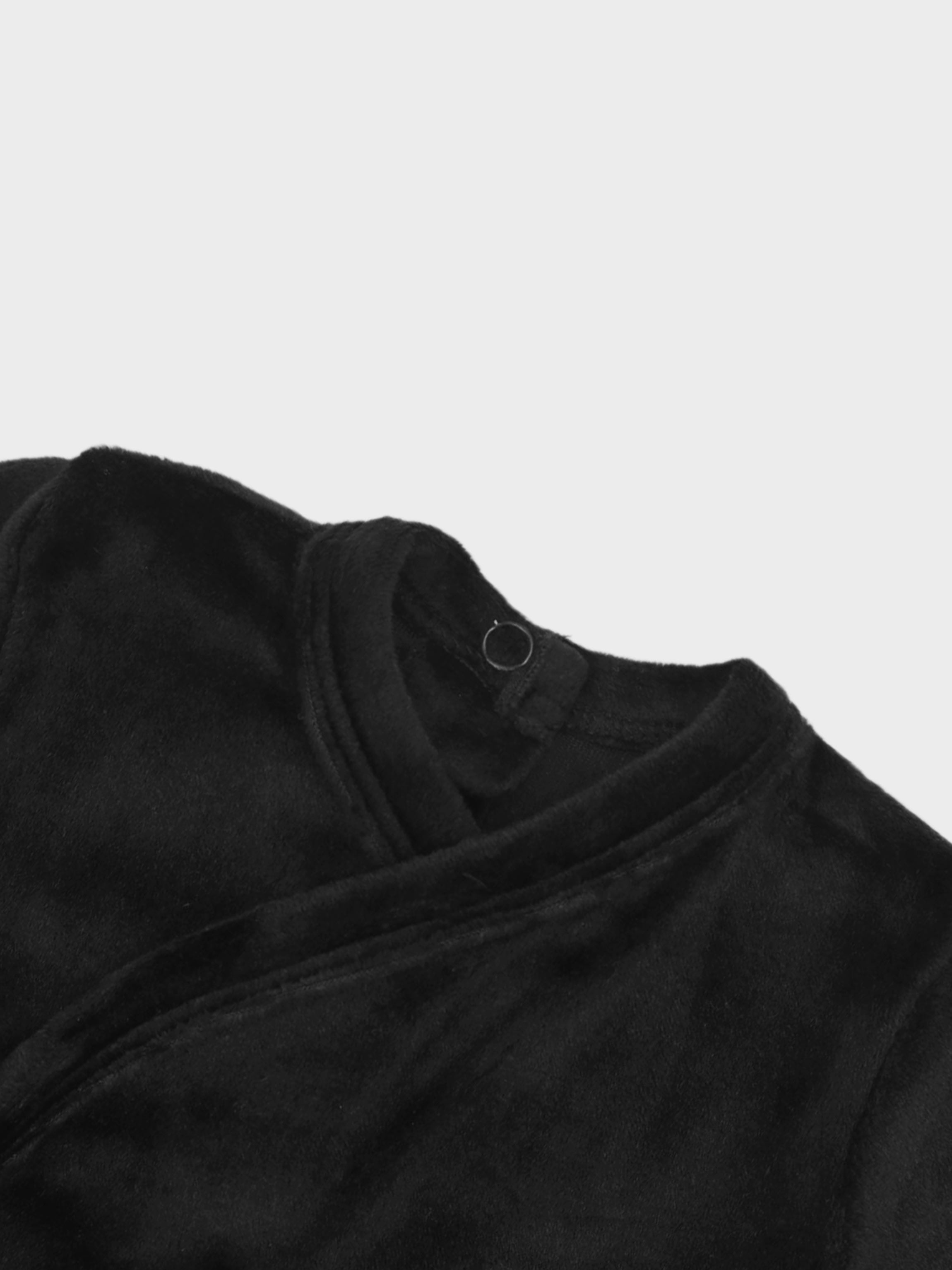 Velour Crossover Stretchy - Black