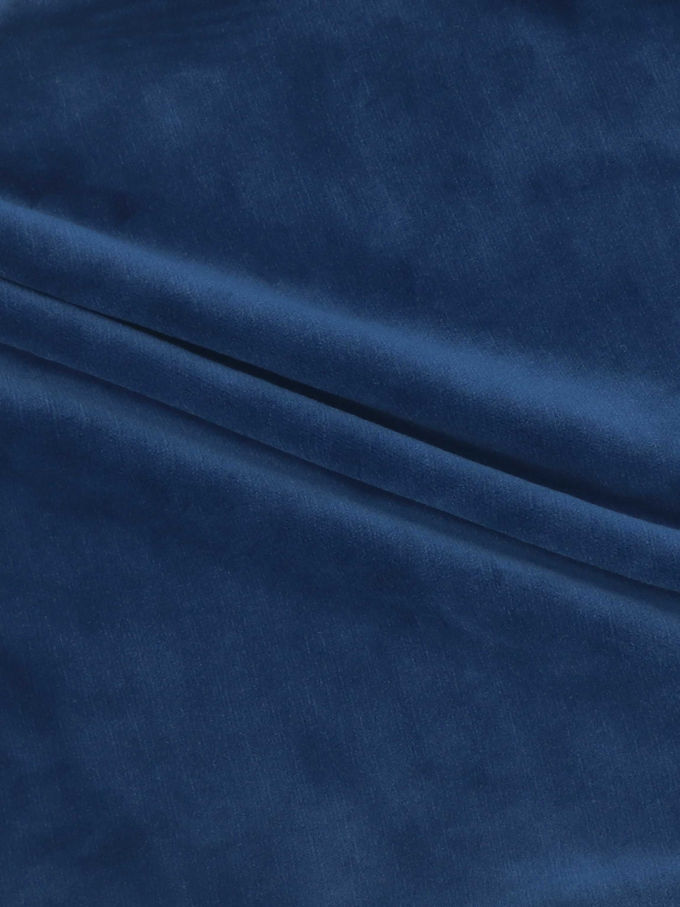 Soft blue velour pajamas fabric
