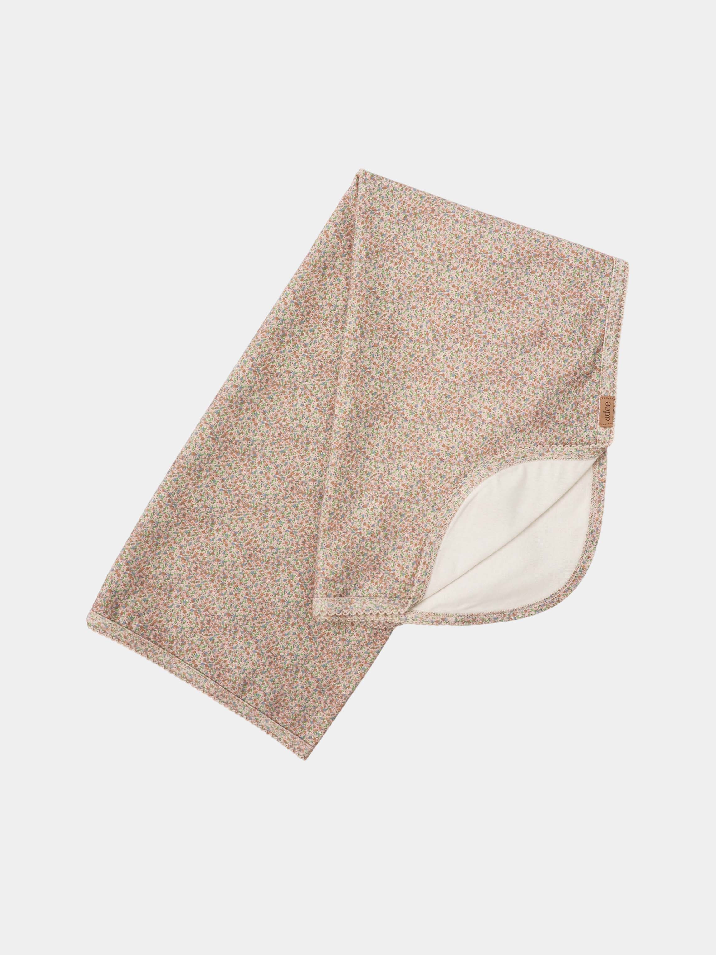 Pastel Petal Blanket swaddle for girls; floral print, Adee brand.