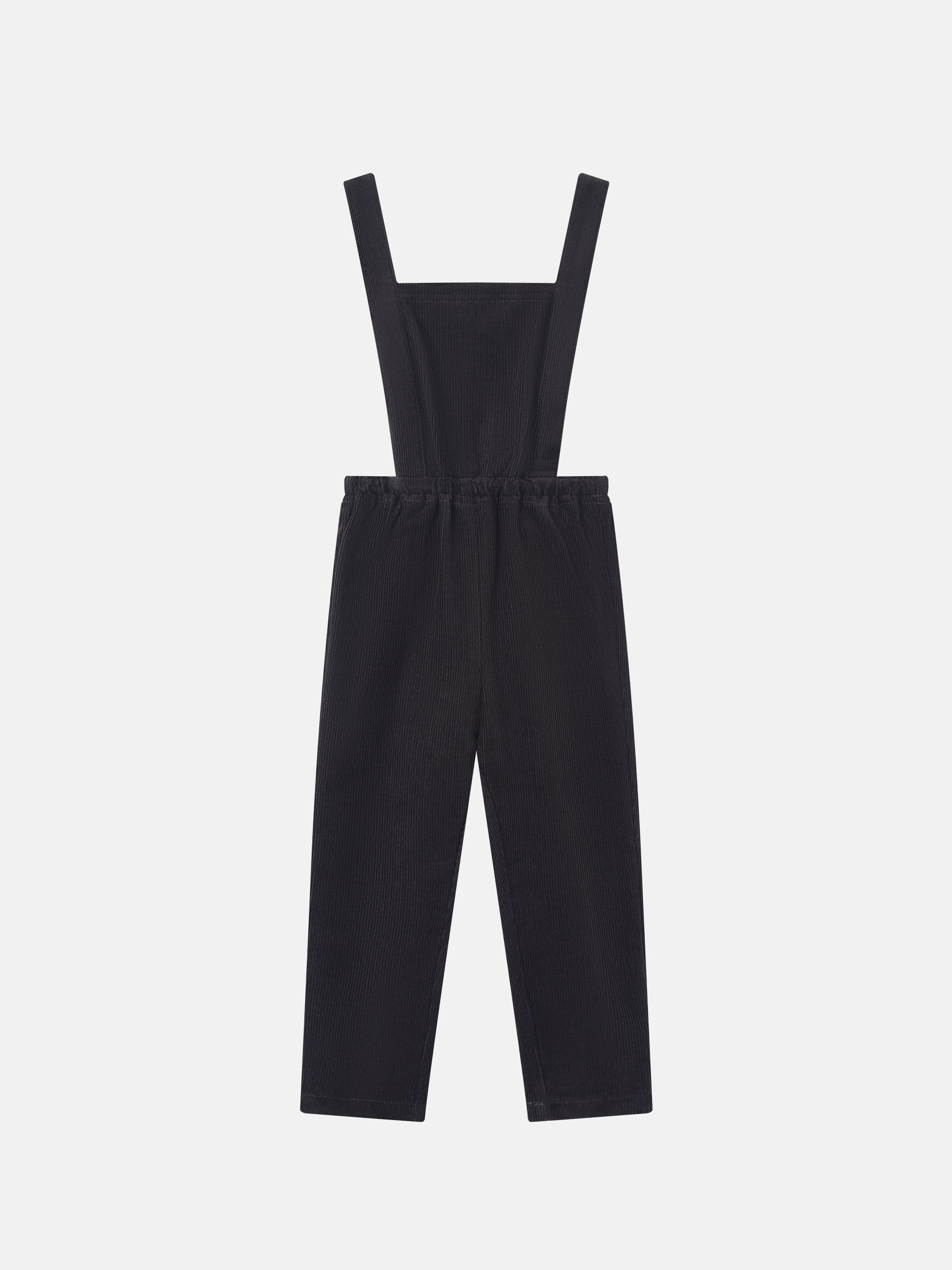 Adee grey corduroy boys overalls with bib and shoulder straps