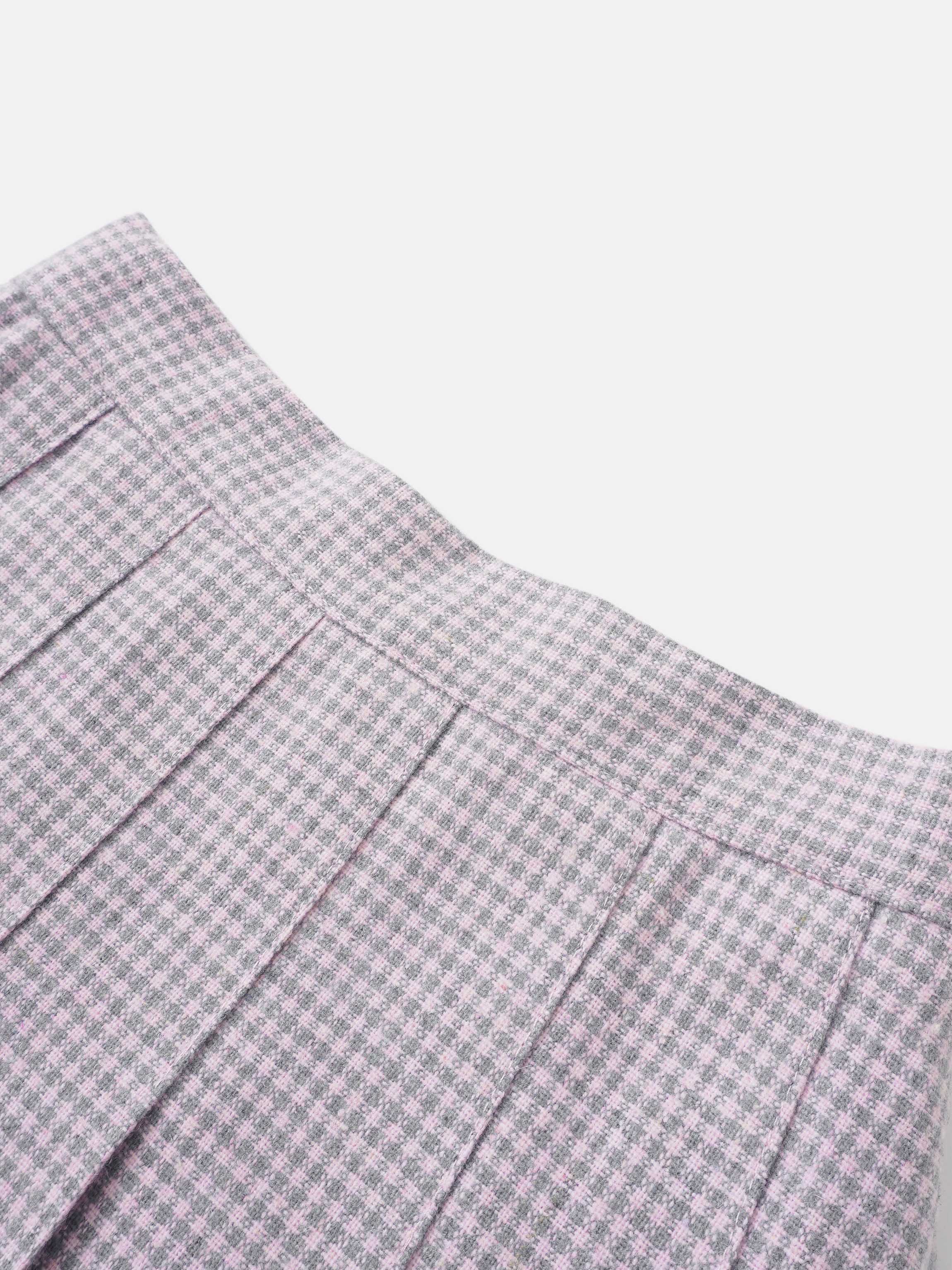 Gingham pleated skirt for girls in grey by Adee, dressy style