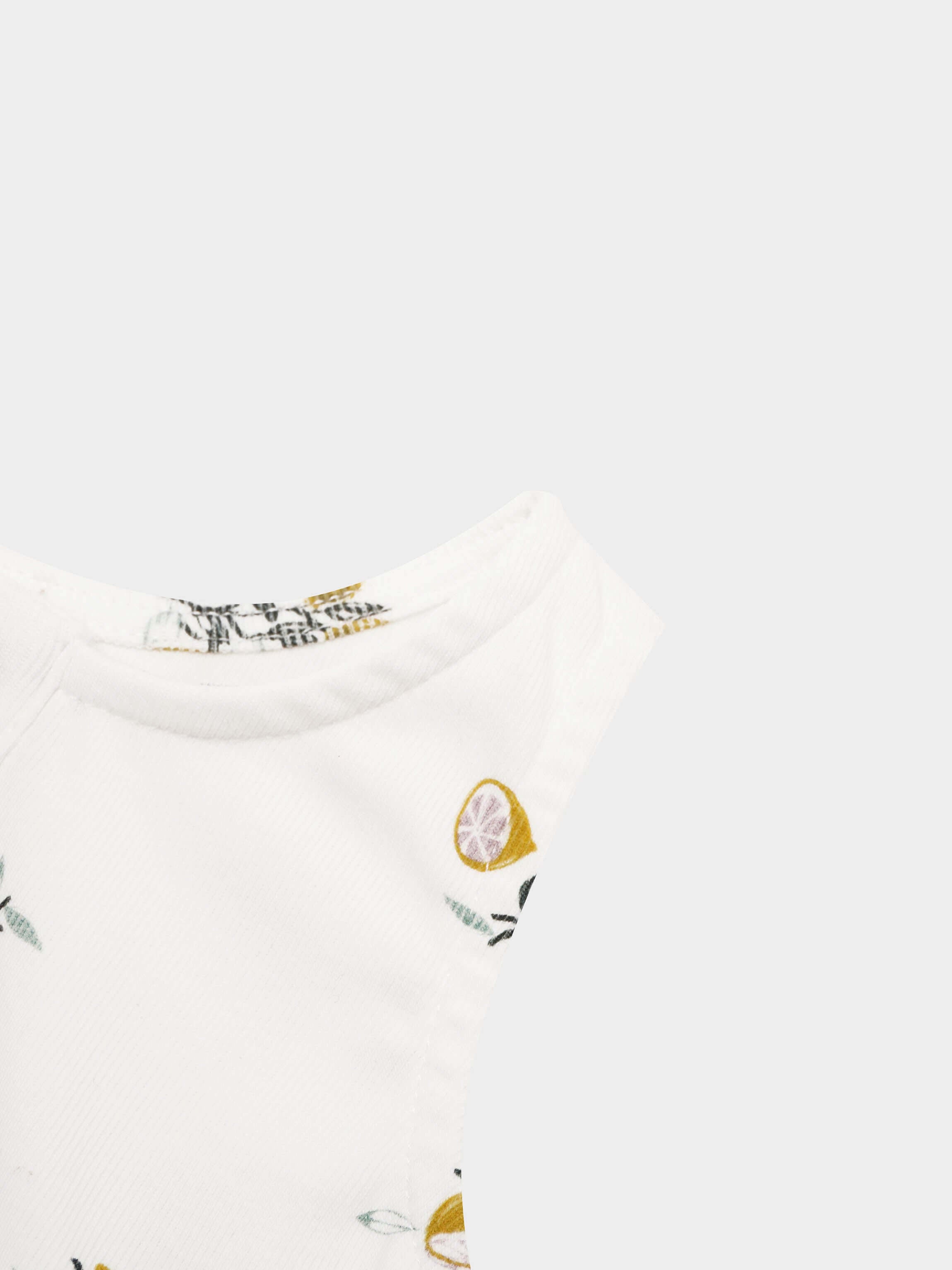 Baby lemon romper white and yellow