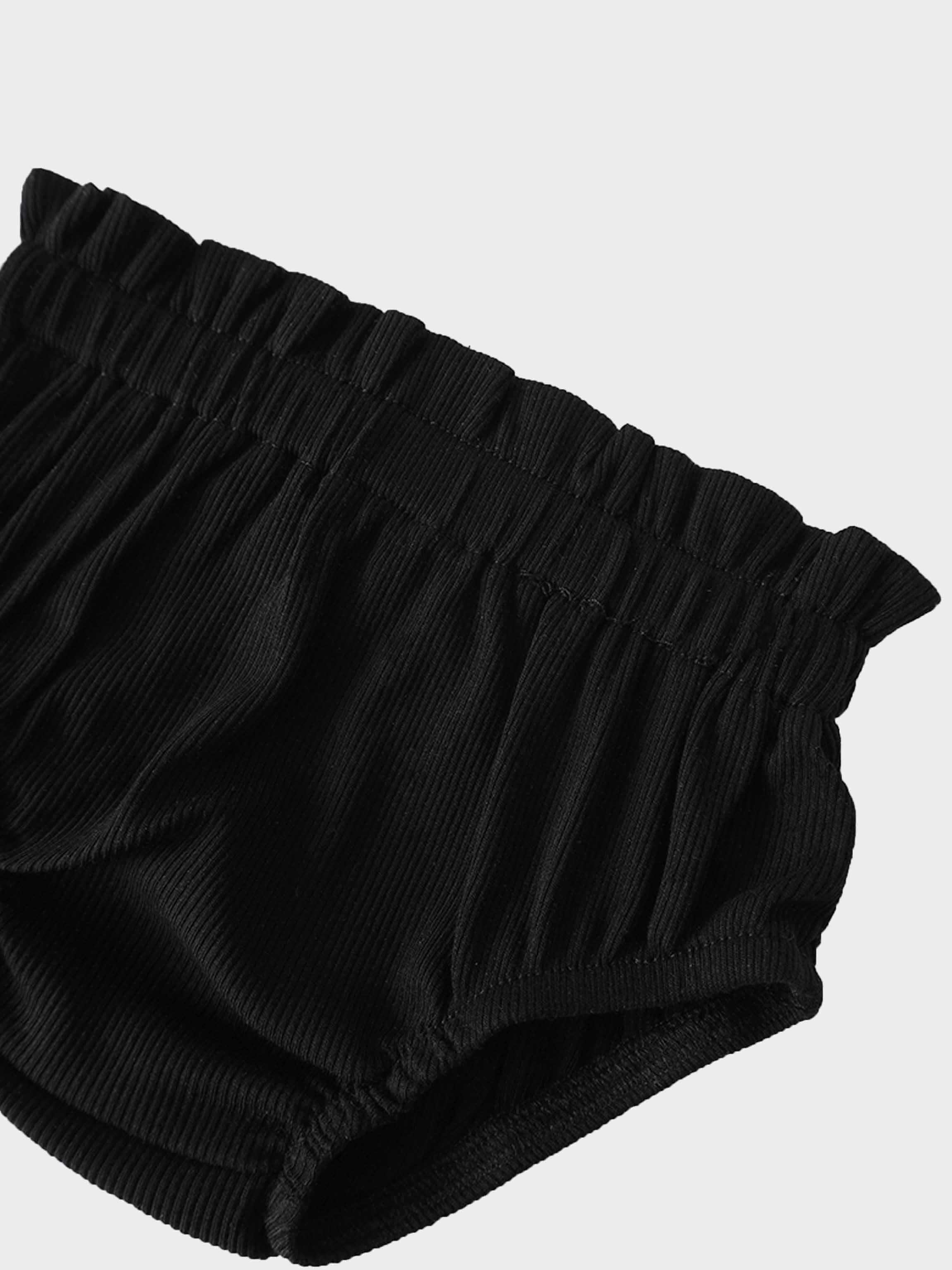 Black paper bag waist bloomers