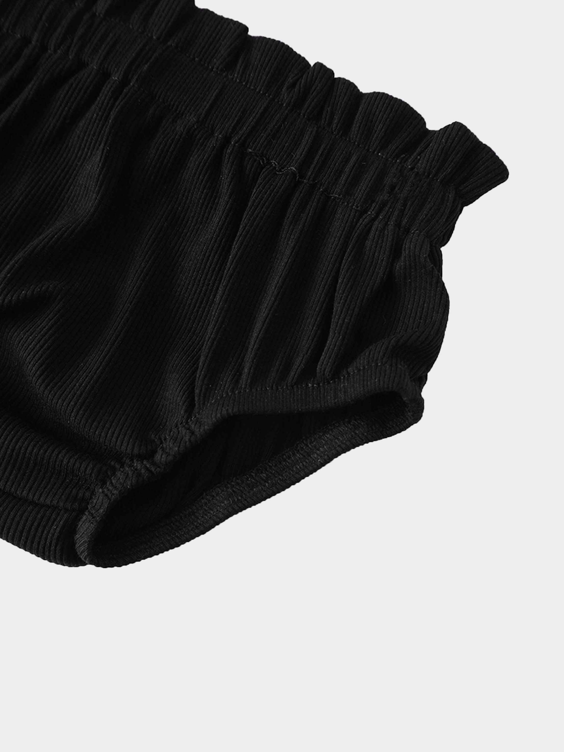 Black paper bag waist bloomers