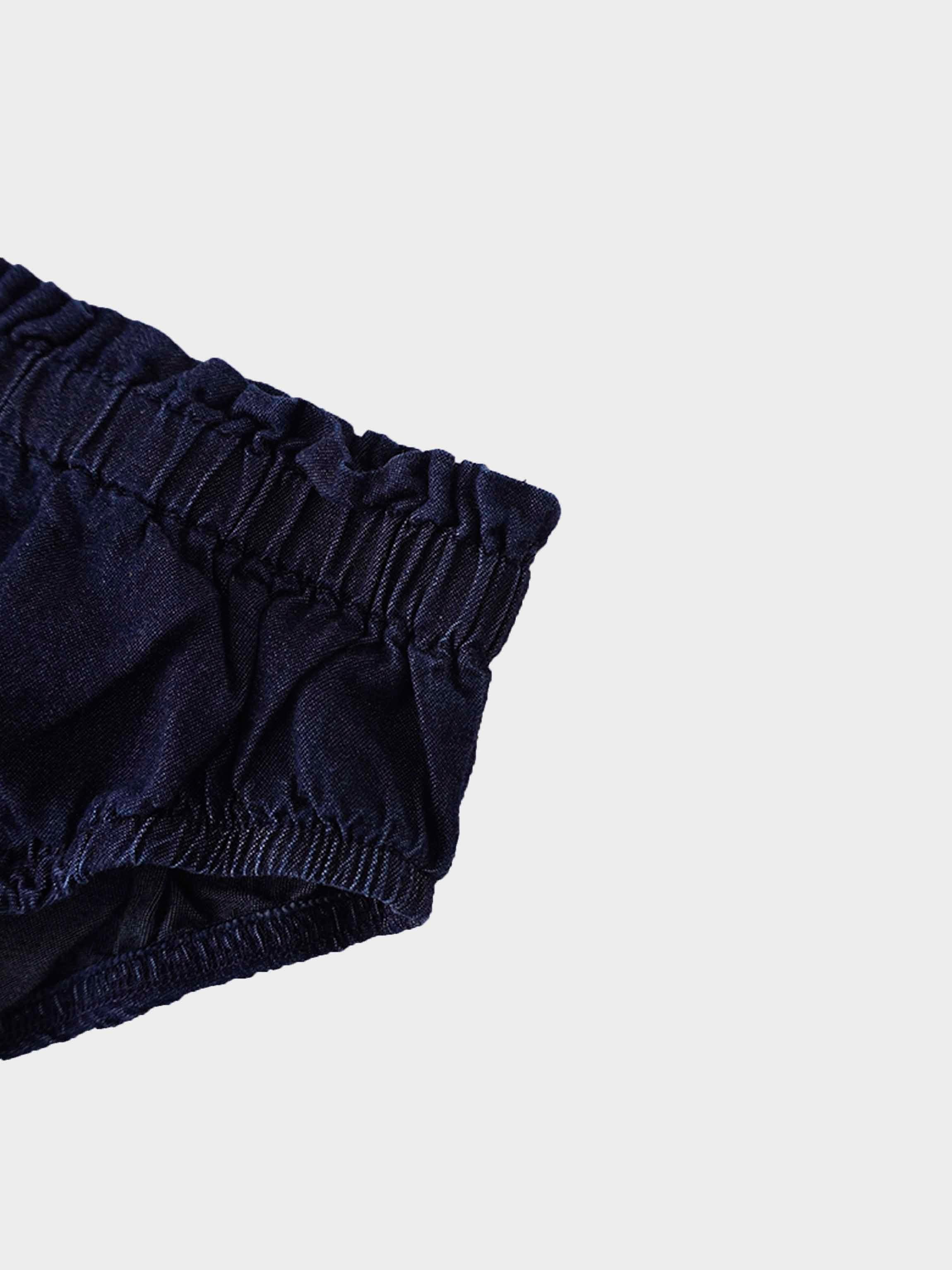 Dark denim paper bag bloomers