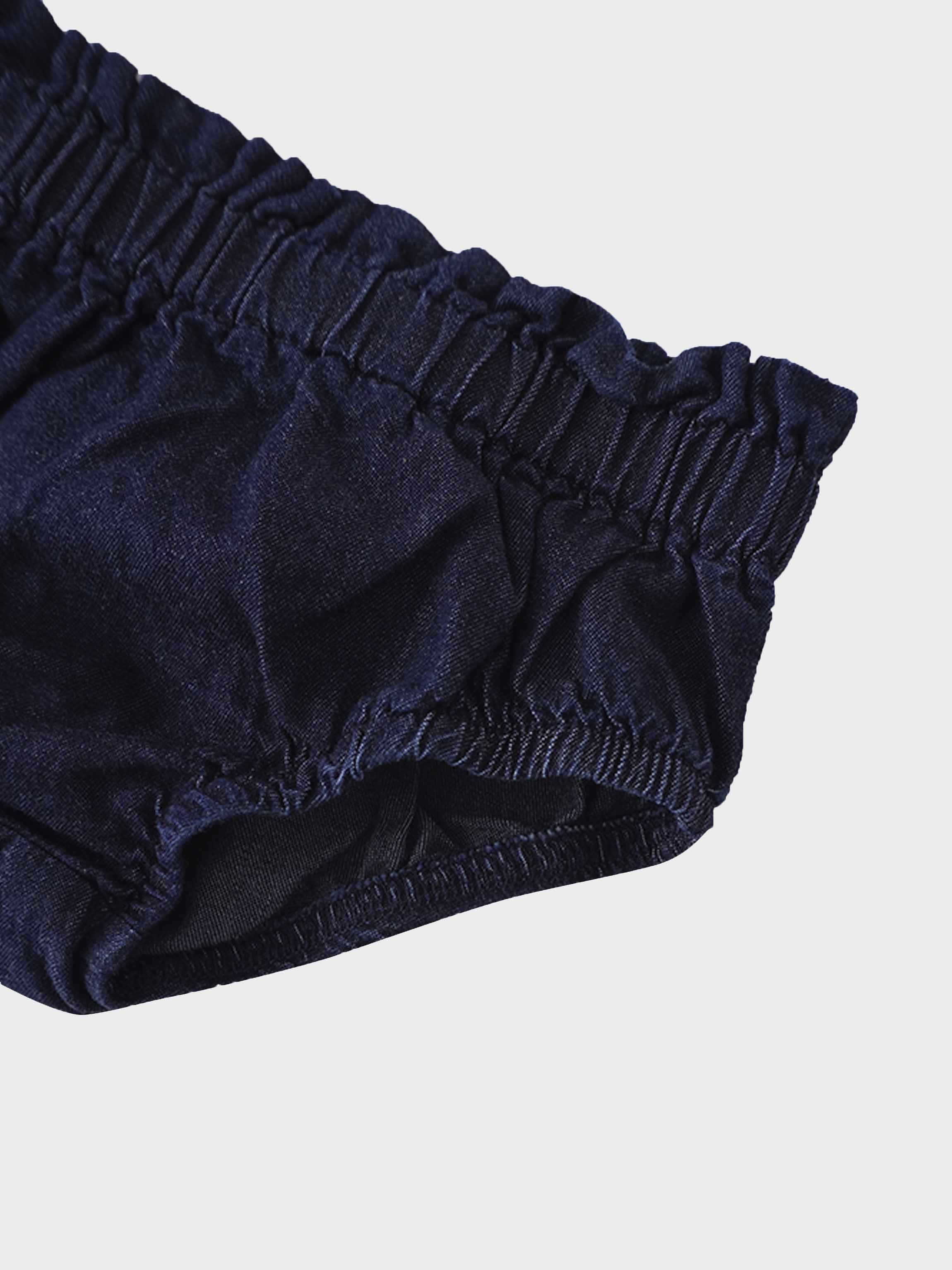 Dark denim paper bag bloomers