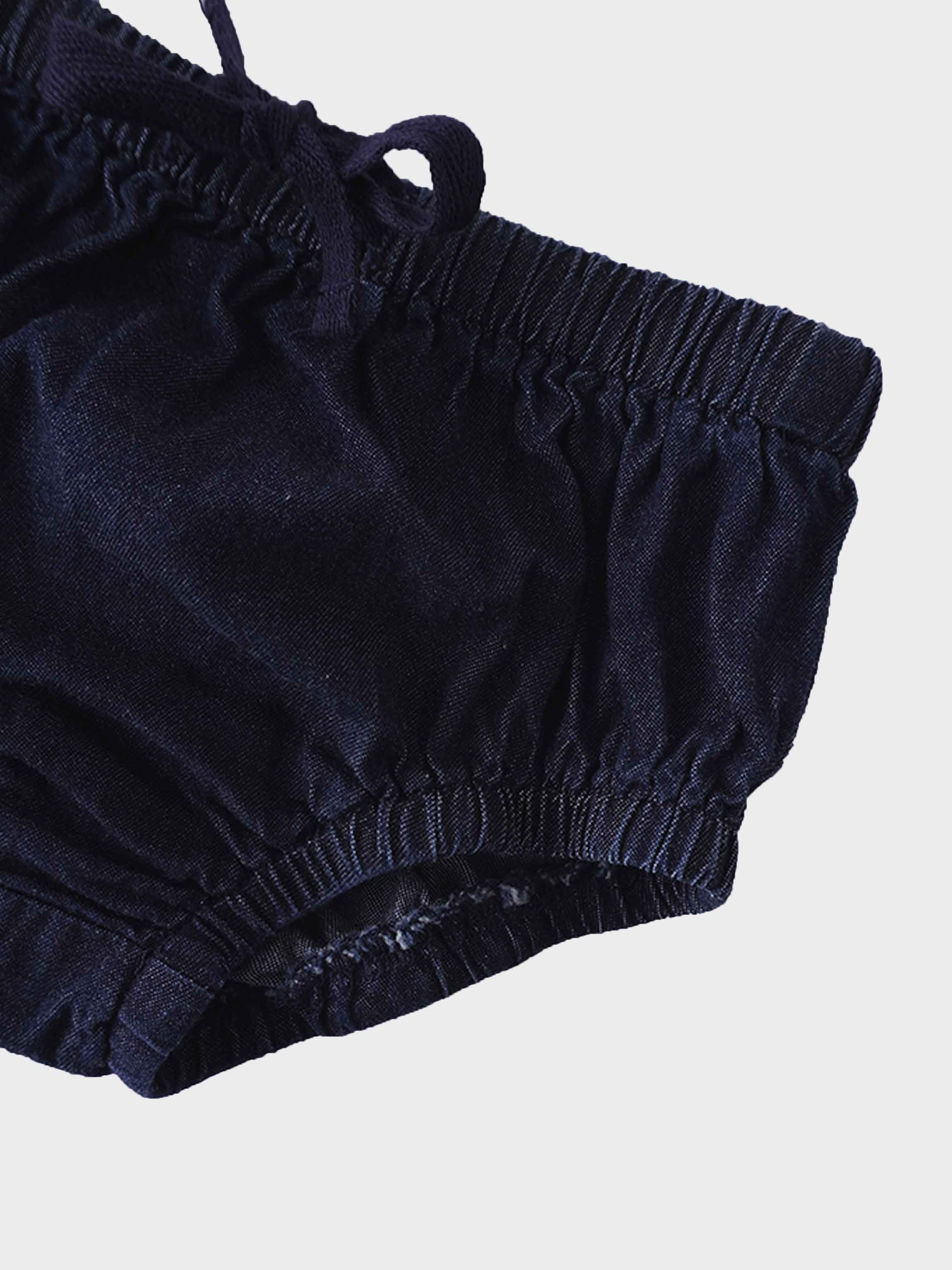 Dark denim bloomers for girls