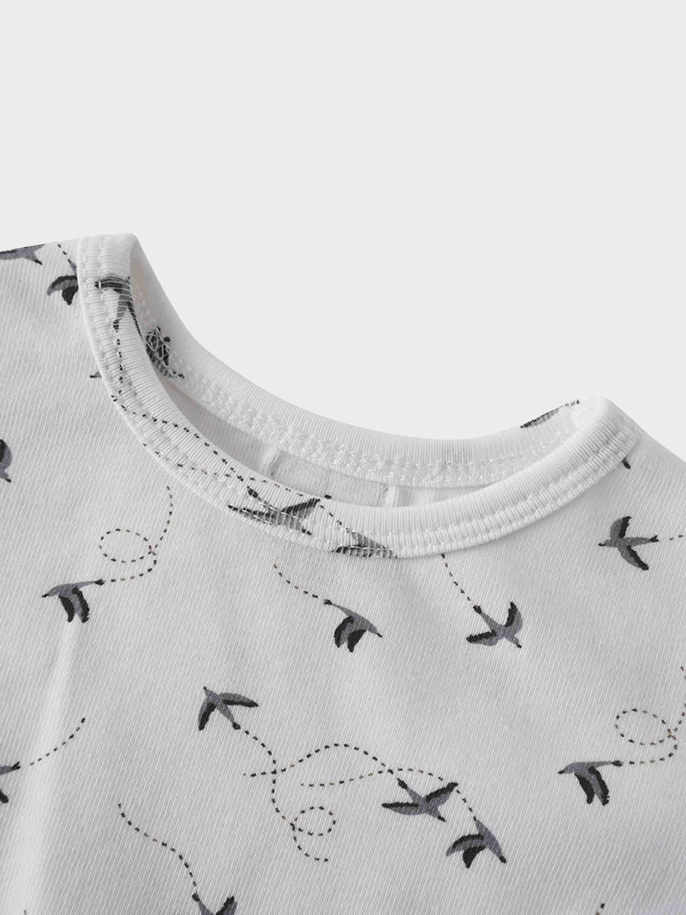 Girls off-white t-shirt with swallows